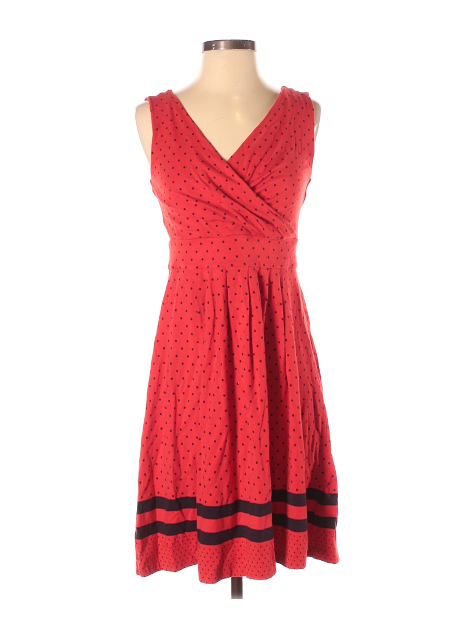 Lands' End Women Red Casual Dress S | eBay