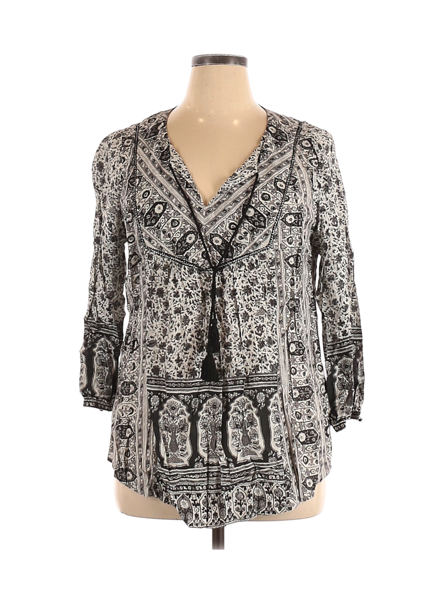 lucky brand long sleeve blouse