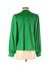 Sweet Baby Jamie Solid Green Green Tie Neck Blouse Size S - photo 2