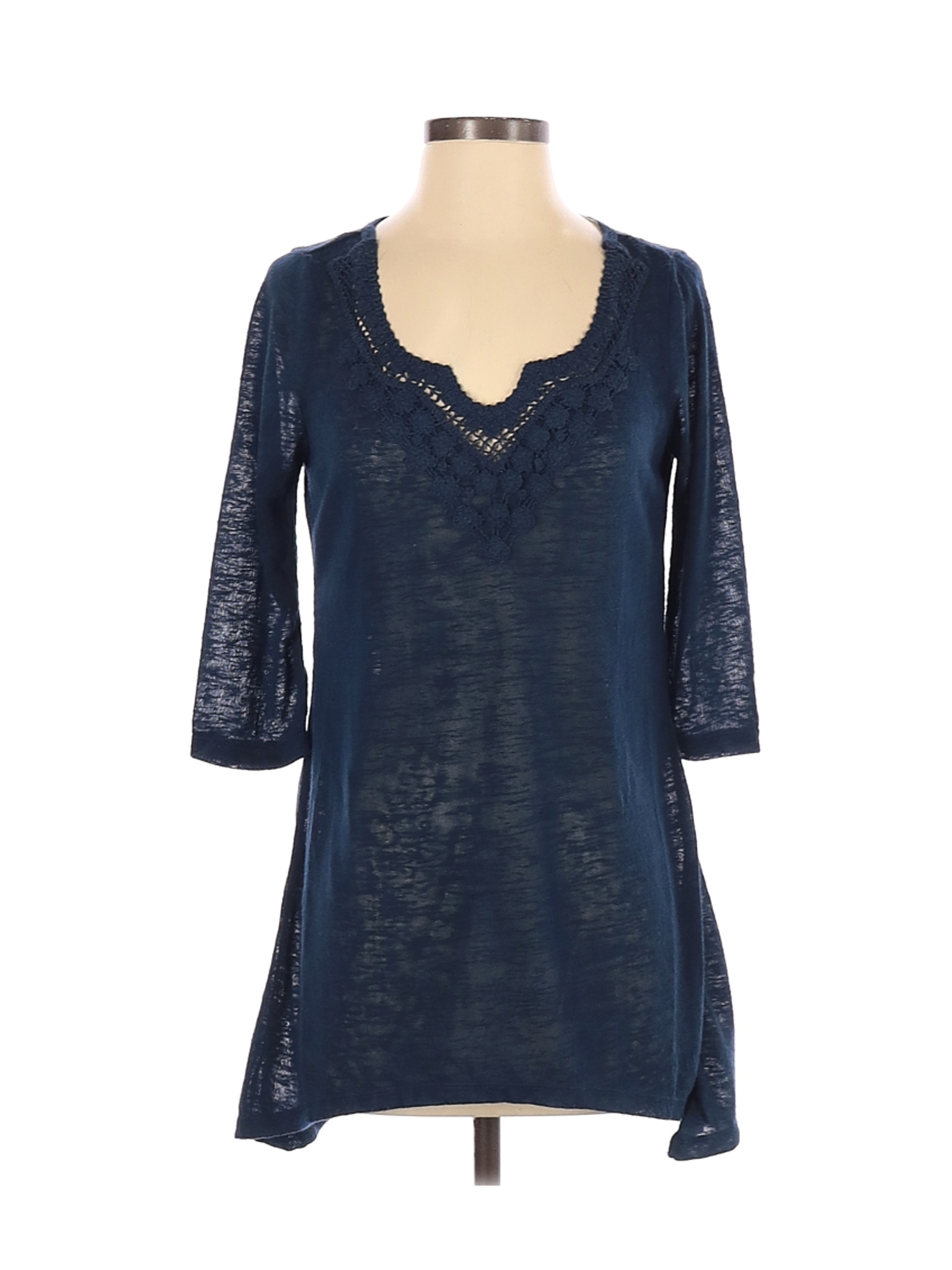 NWT French Laundry Women Blue 3/4 Sleeve Top S | eBay