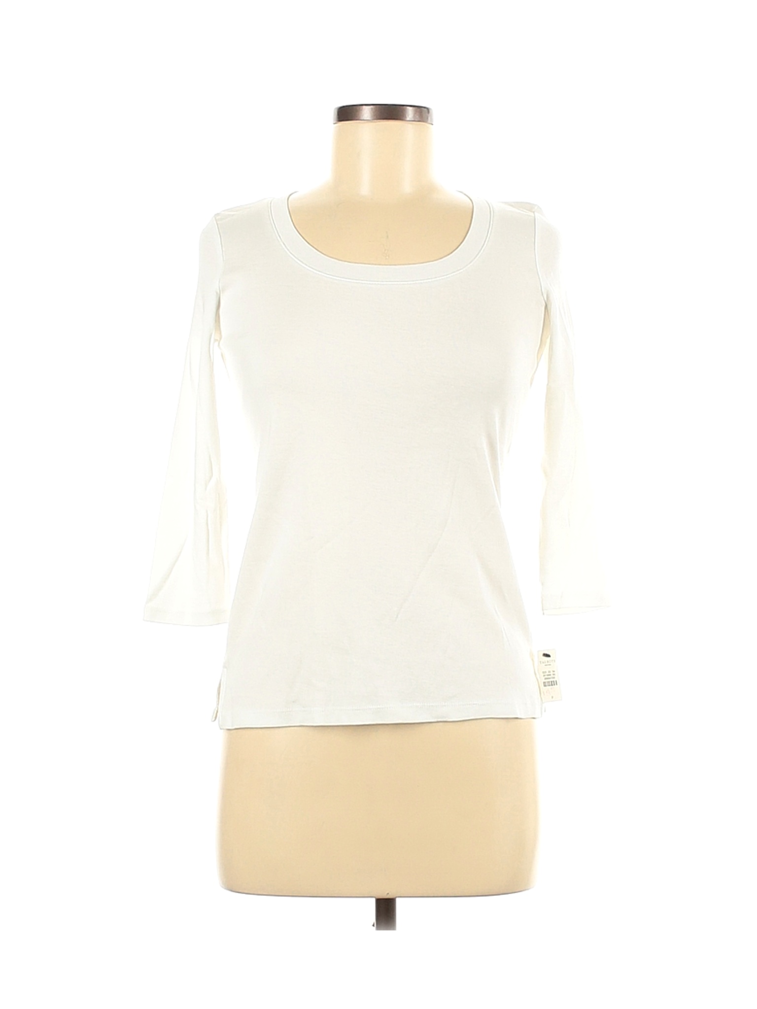 NWT Talbots Women White 3/4 Sleeve T-Shirt P | eBay