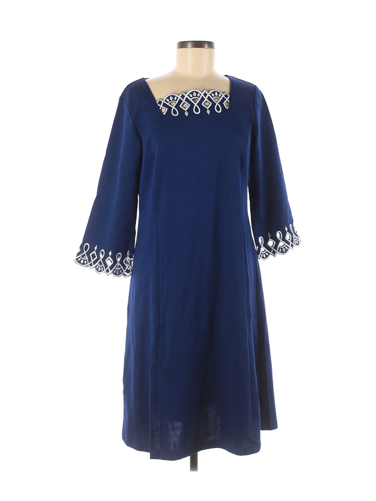 NWT Bob Mackie Women Blue Casual Dress M | eBay