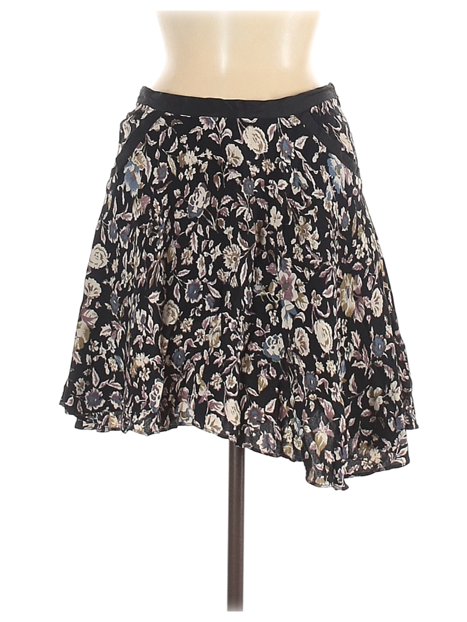 Ecote 100% Rayon Floral Black Casual Skirt Size 8 - 82% off | thredUP