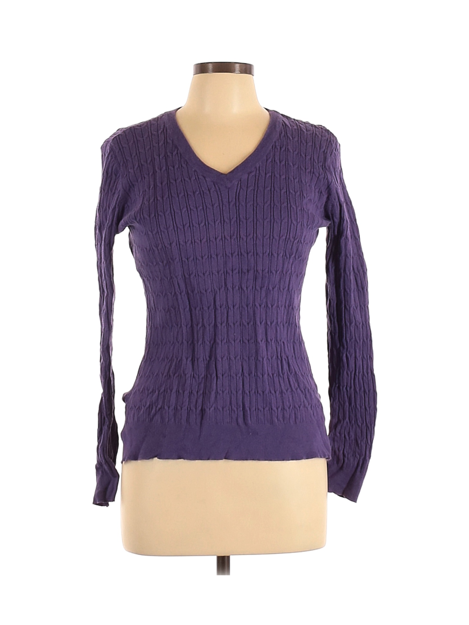 Basic Editions Women Purple Pullover Sweater M | eBay