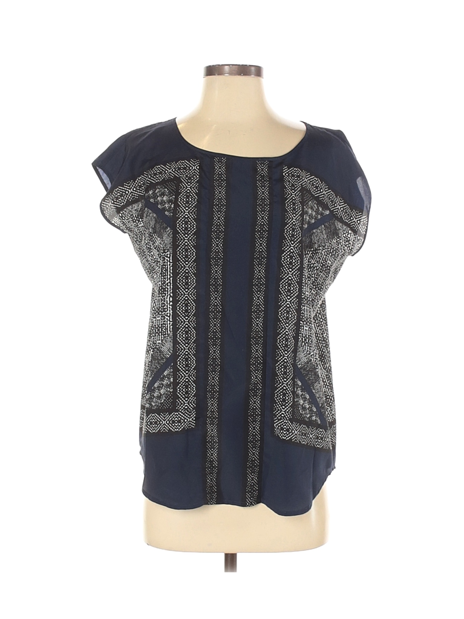 Cynthia Rowley TJX Women Blue Short Sleeve Blouse S | eBay