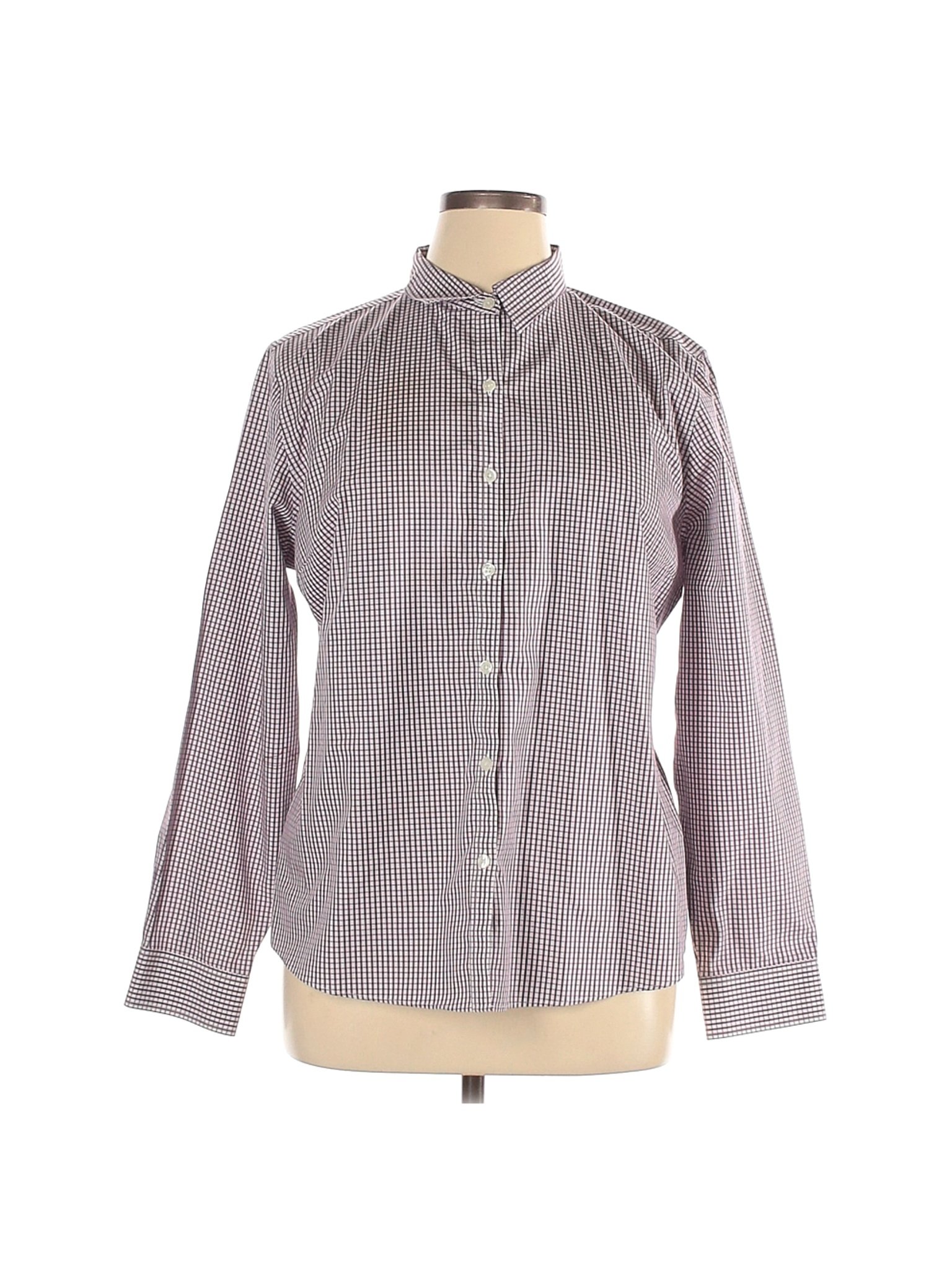 L.L.Bean Women Purple Long Sleeve Button-Down Shirt XL | eBay