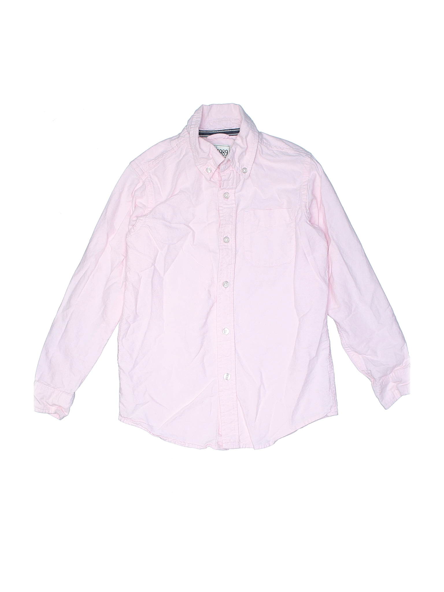 The Children's Place Boys Pink Long Sleeve Button-Down Shirt 7 | eBay