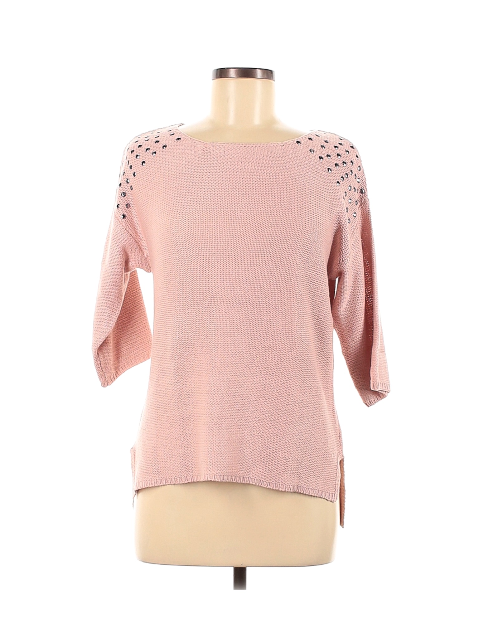 NY Collection Women Pink Pullover Sweater M | eBay