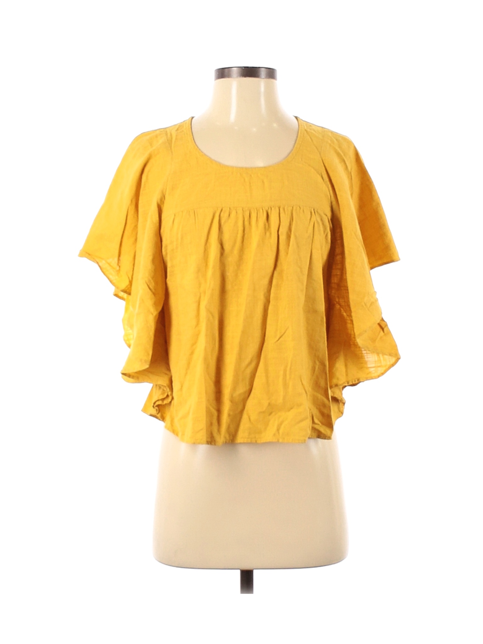 Old Navy Women Yellow Short Sleeve Blouse XS | eBay