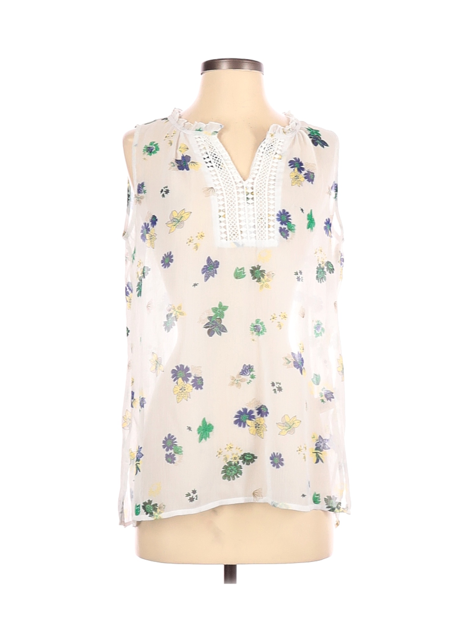 Liz Claiborne Women White Sleeveless Blouse S | eBay