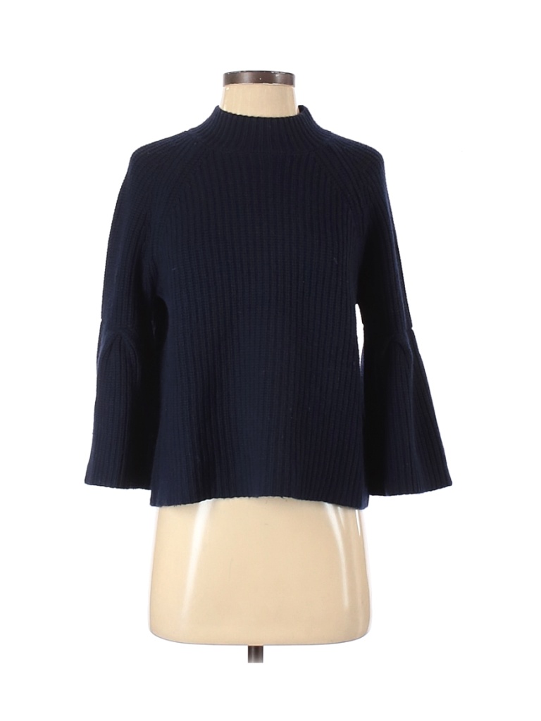 Pull JOIE Noir à Manches Ballon Et Boutons - Taille L, Laine Et Cachemire, Occasion Très Bon état