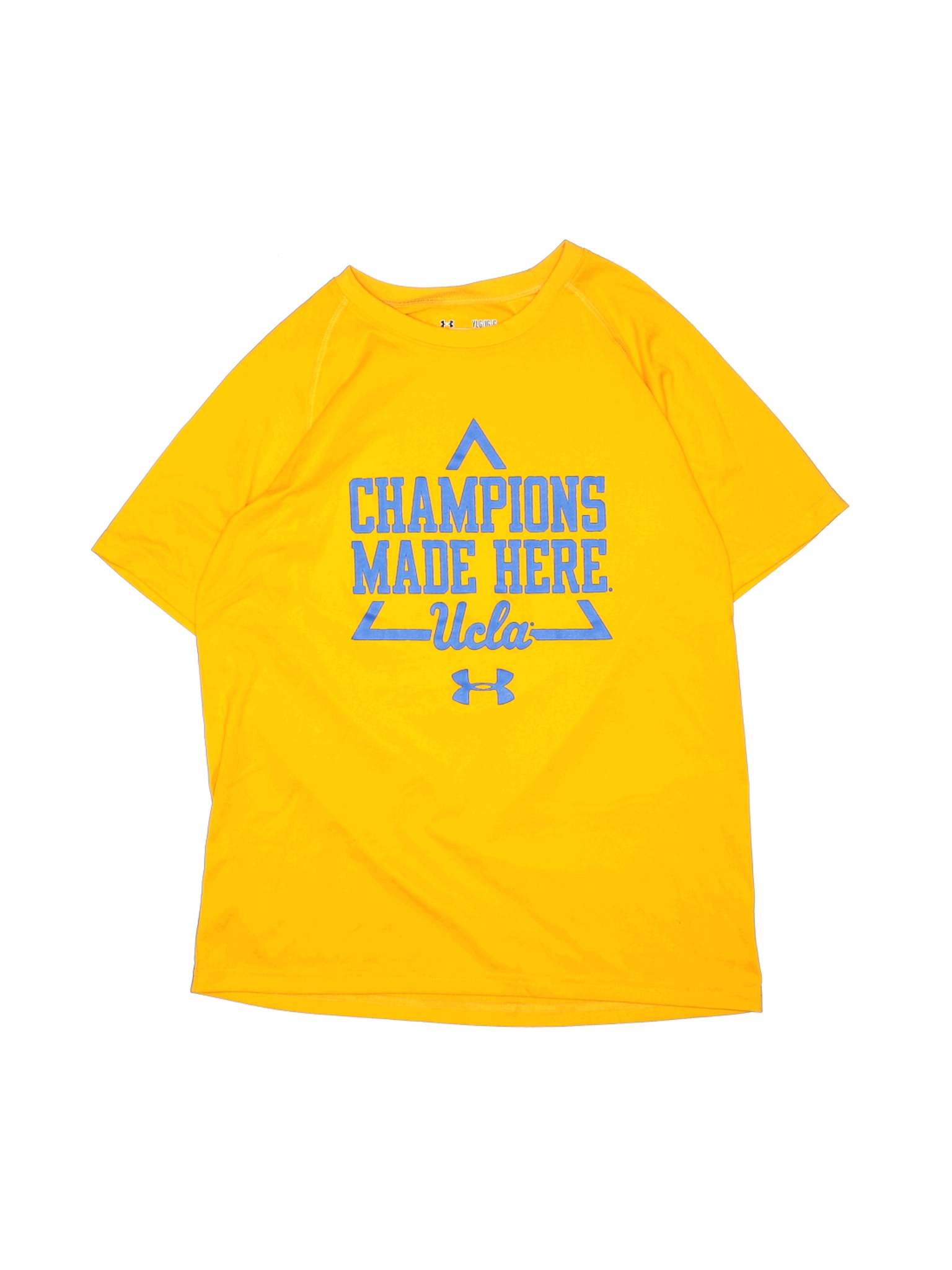 mens yellow under armour shirt