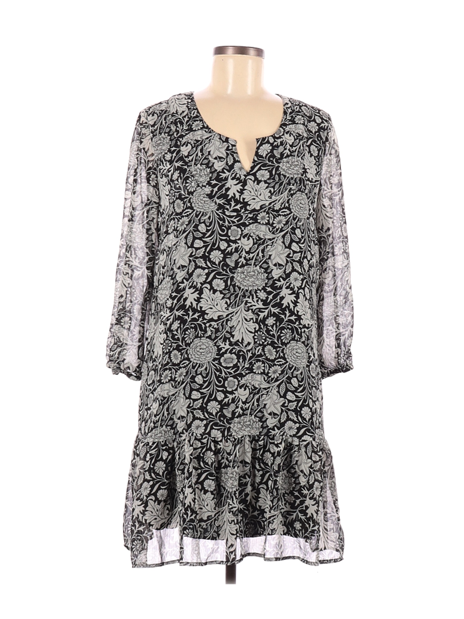 Rose + Olive 100% Polyester Floral Black Casual Dress Size M - 63% off ...