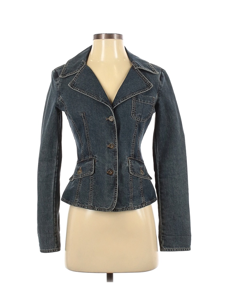 DKNY Jeans Solid Blue Denim Jacket Size XS - 77% off | thredUP