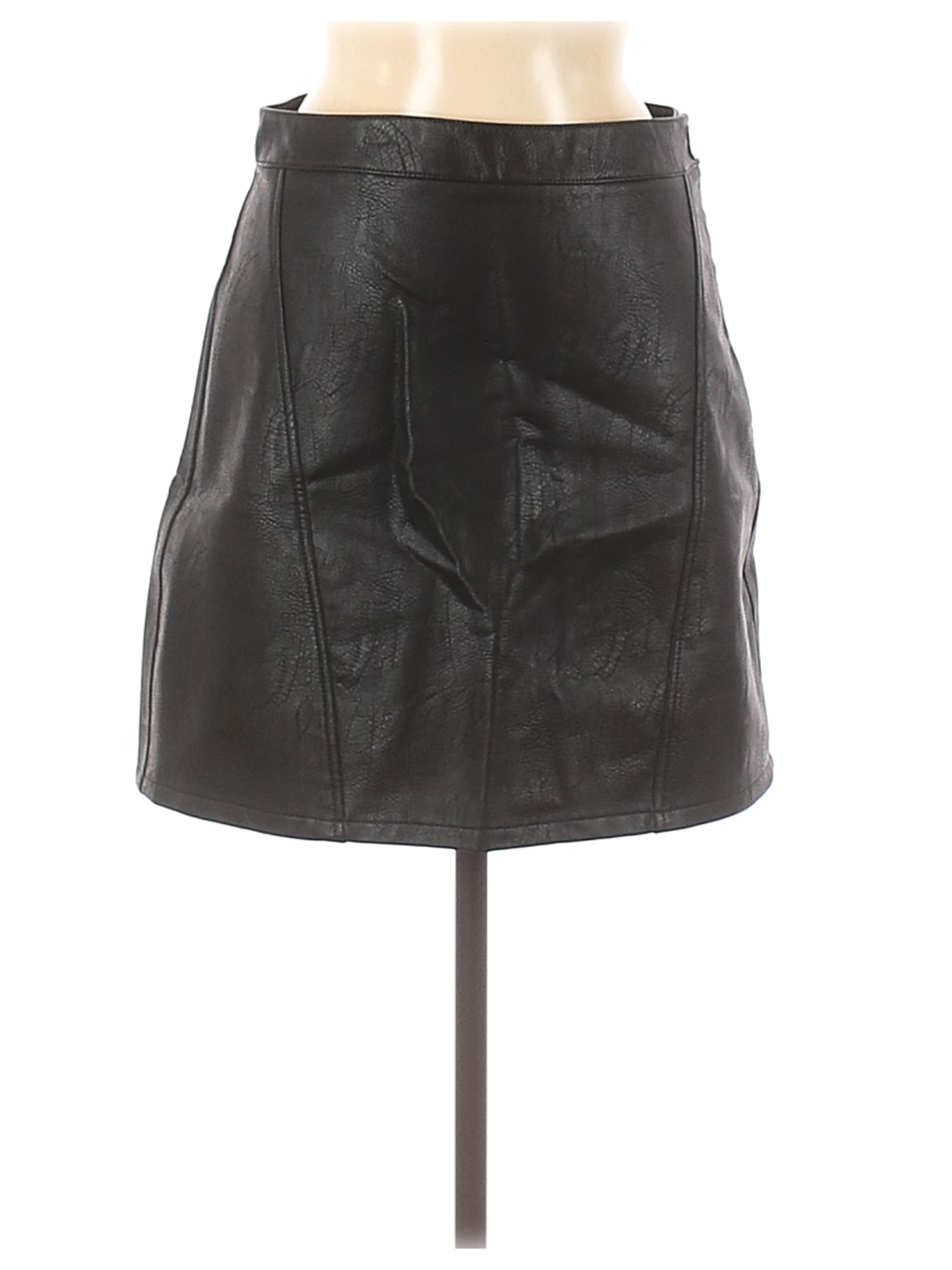 NWT Zara Basic Women Black Faux Leather Skirt M | eBay