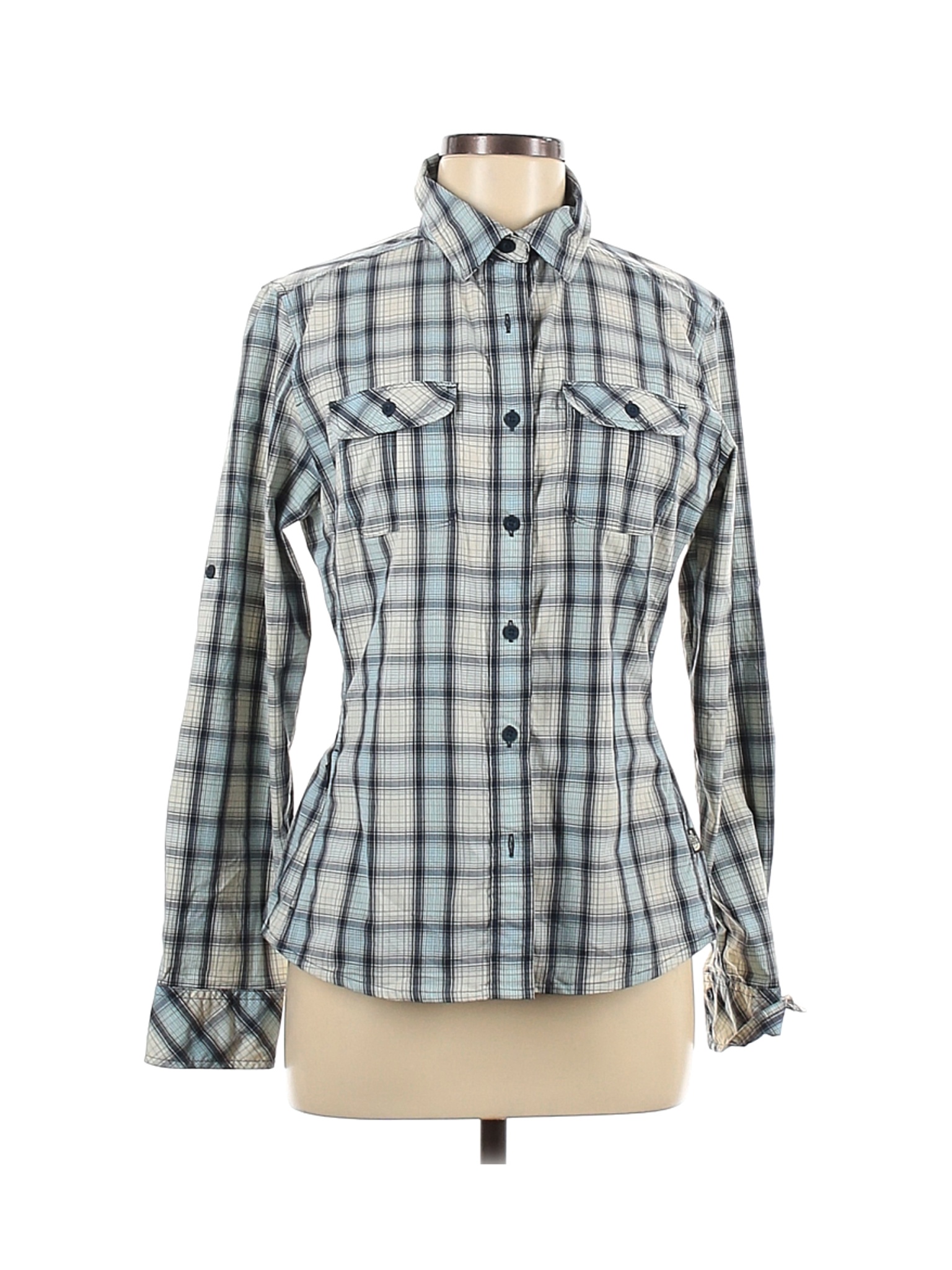 The North Face Women Blue Long Sleeve Button-Down Shirt M | eBay