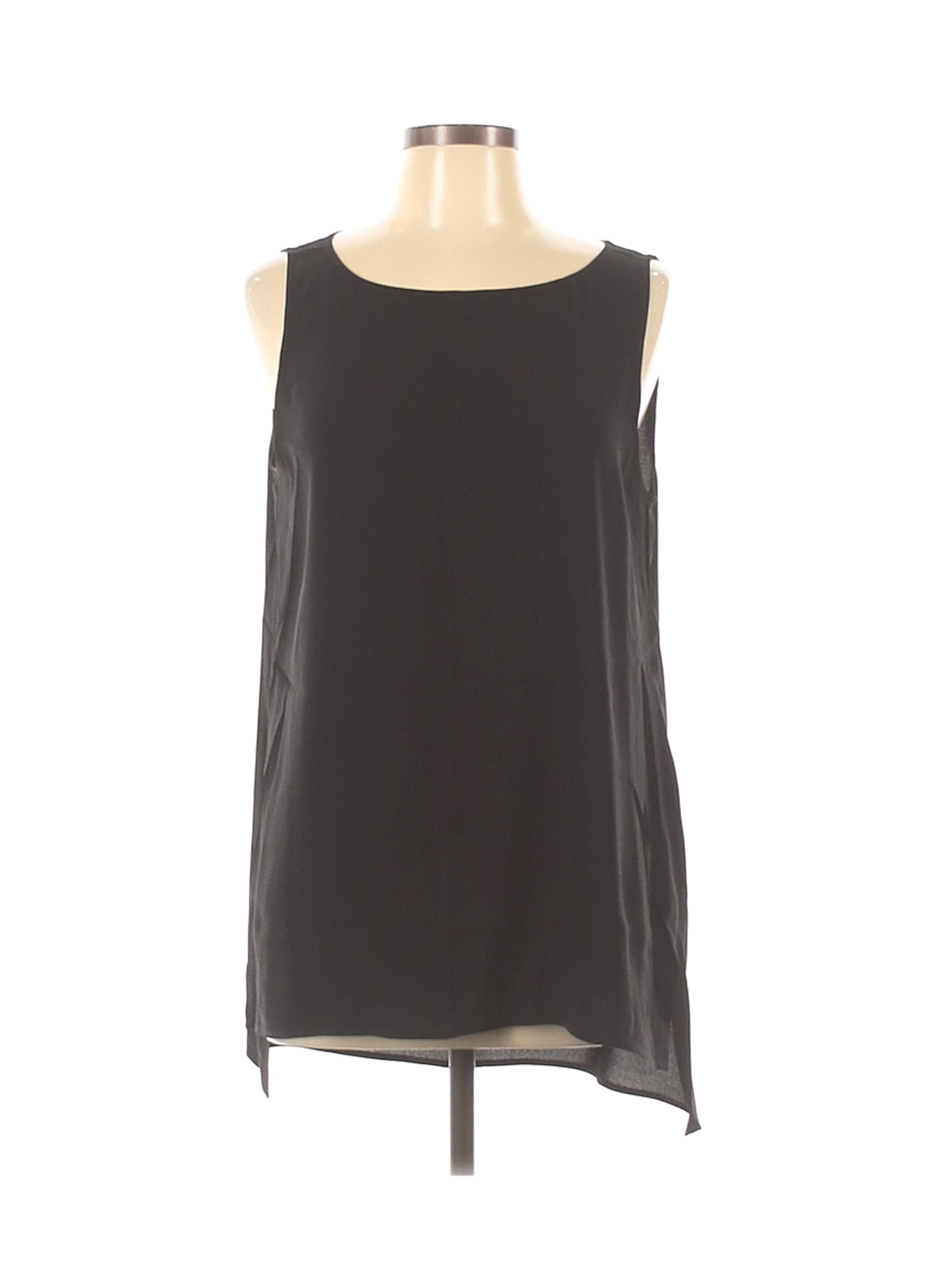 Eileen Fisher Women Black Sleeveless Silk Top L Tall | eBay