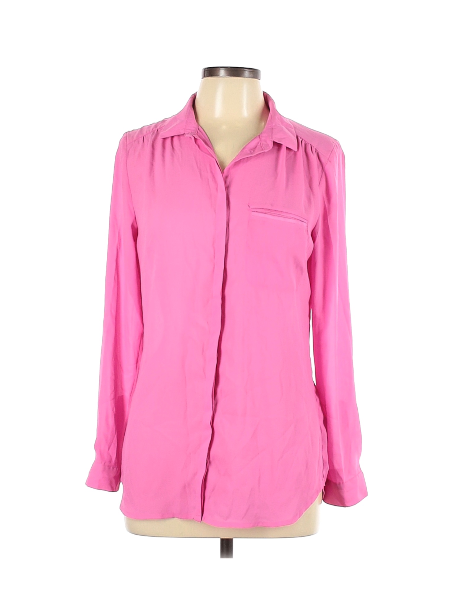 H&M Women Pink Long Sleeve Blouse 10 | eBay