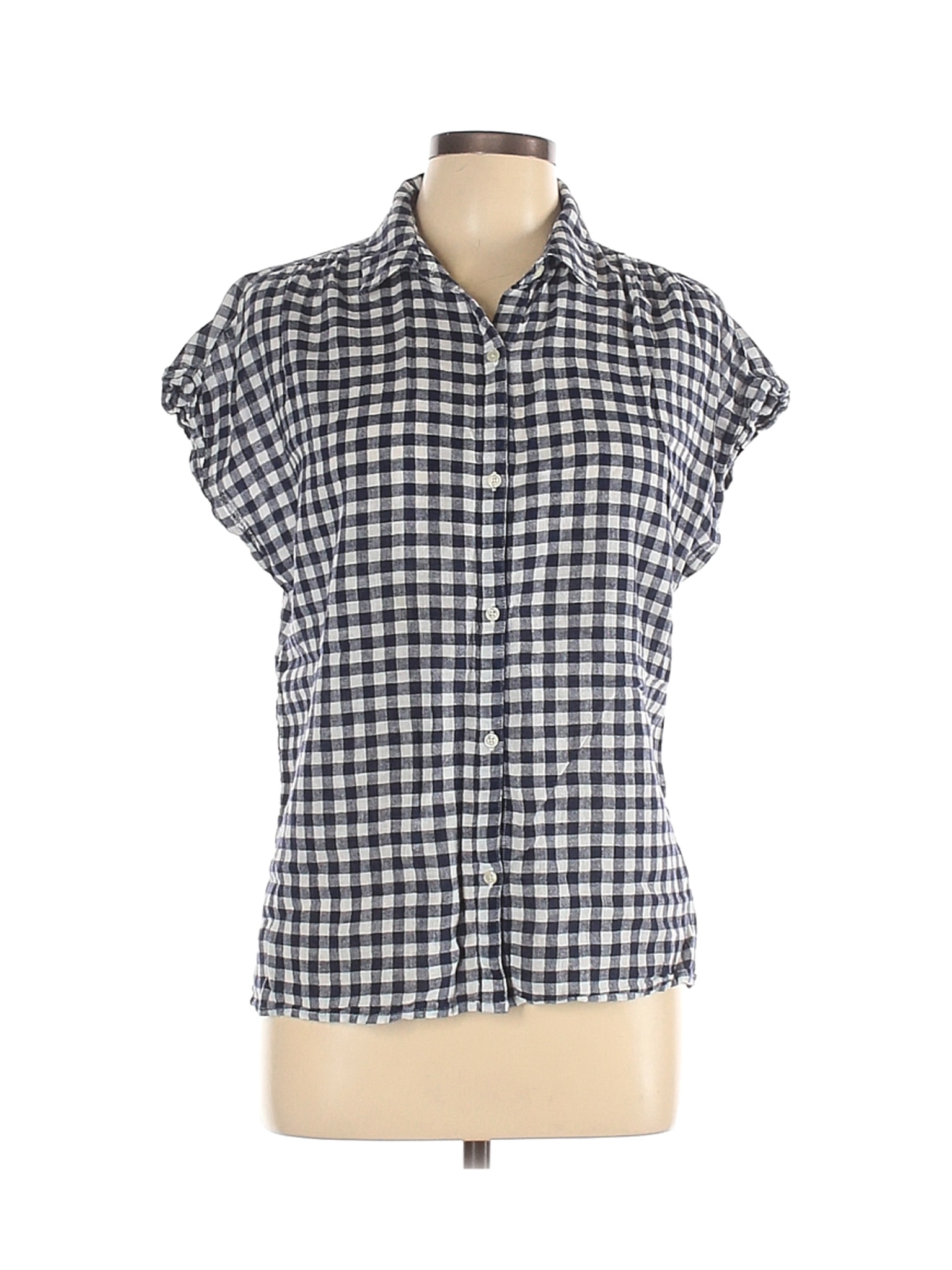 navy short sleeve shirt womens