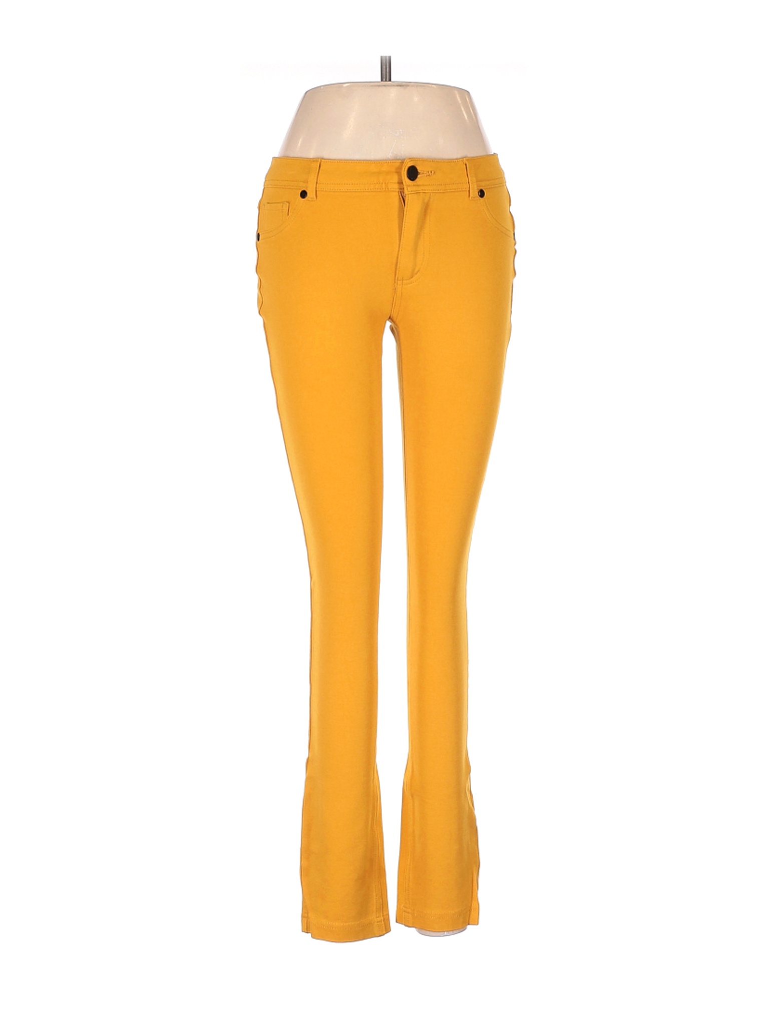 Assorted Brands Solid Yellow Orange Casual Pants Size M - 68% off | thredUP