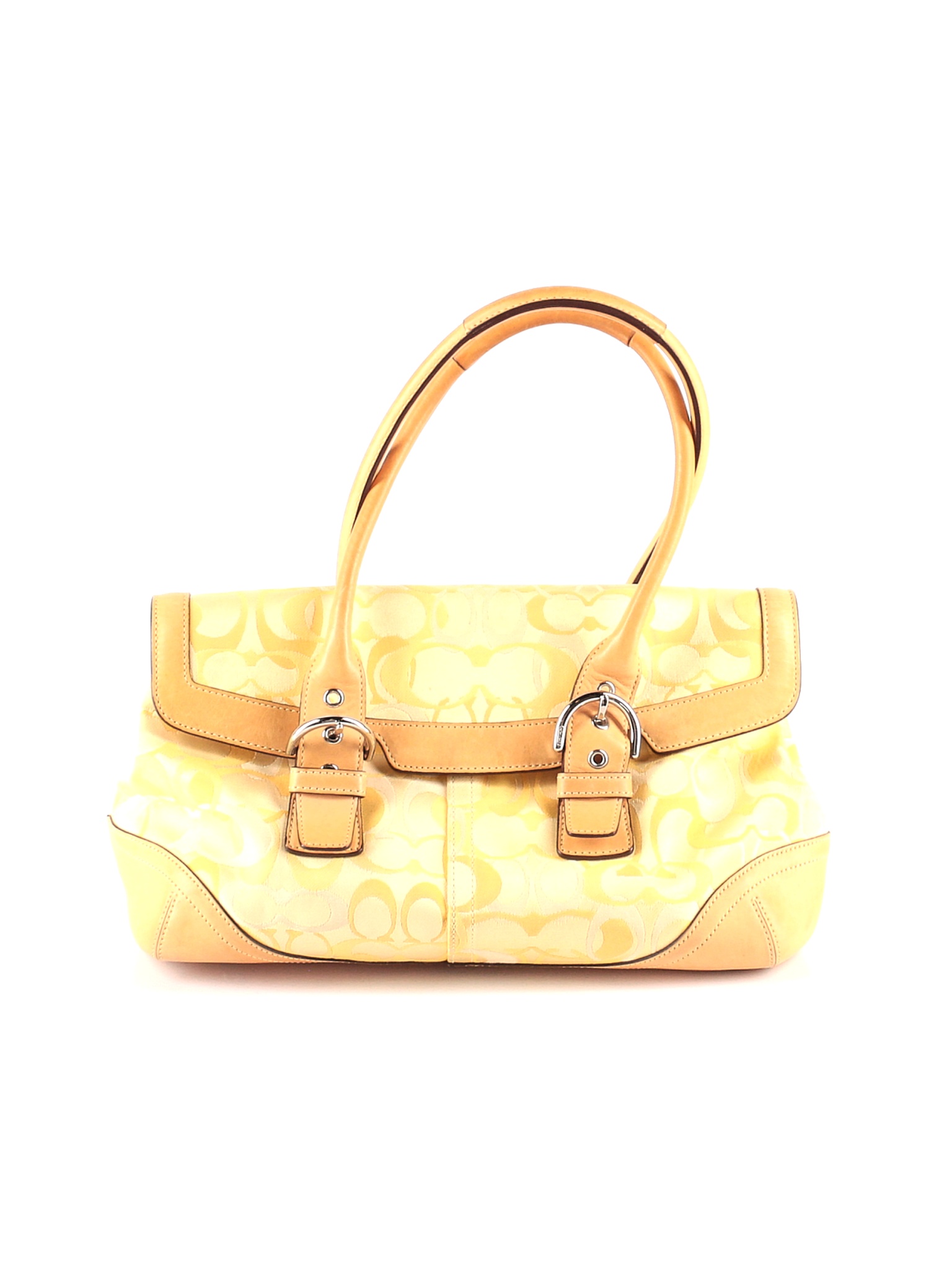 yellow coach shoulder bag