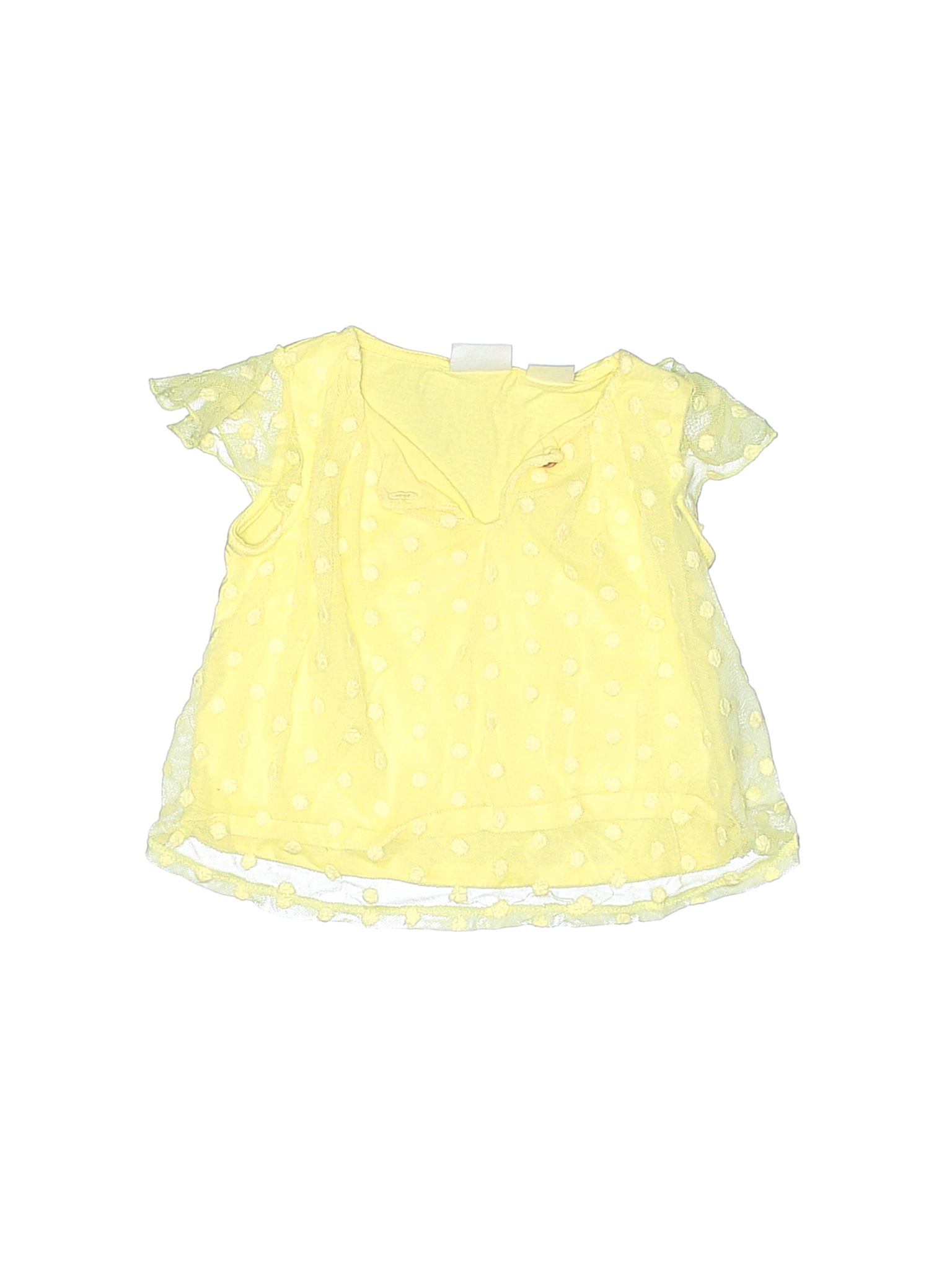 Zara Baby Girls Yellow Short Sleeve Blouse 6-9 Months | eBay