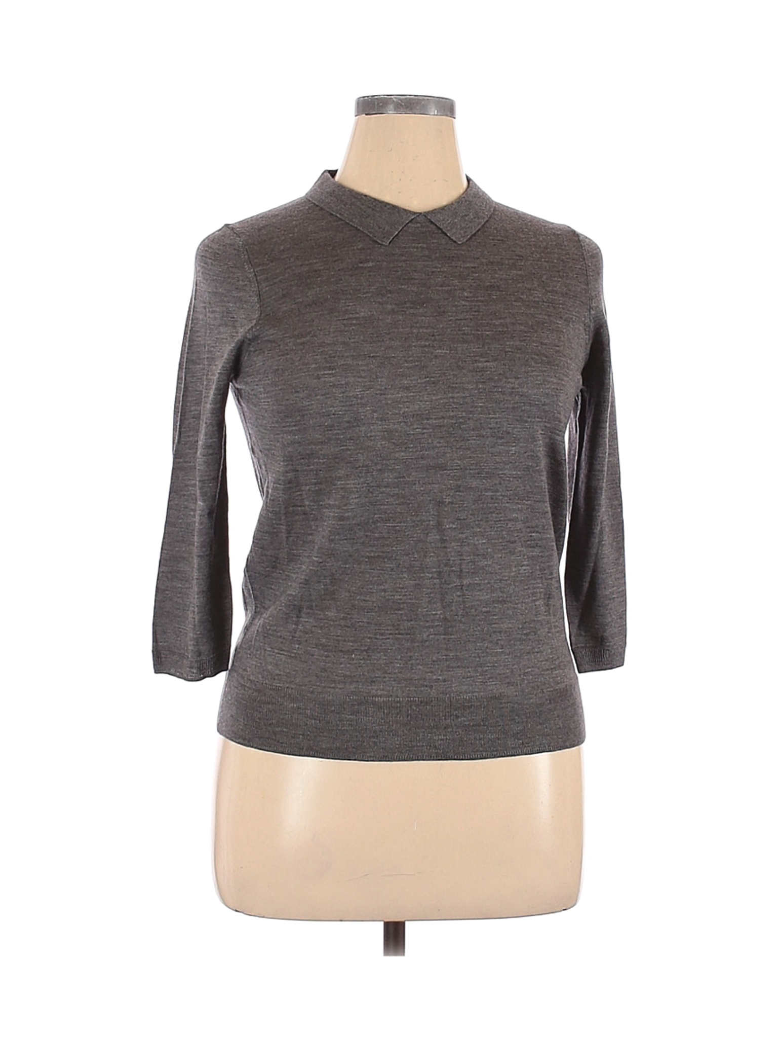 Ann Taylor Women Gray Wool Pullover Sweater XL Petites | eBay