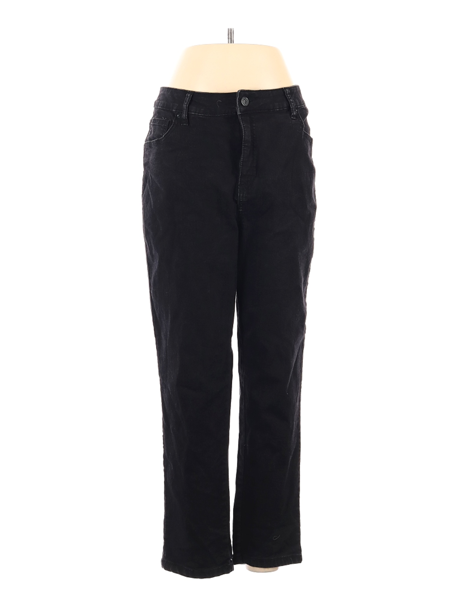 Basic Editions Women Black Jeans 14 | eBay