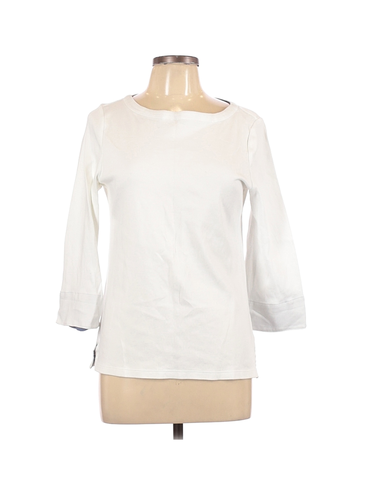 Nautica Women White 3/4 Sleeve T-Shirt L | eBay