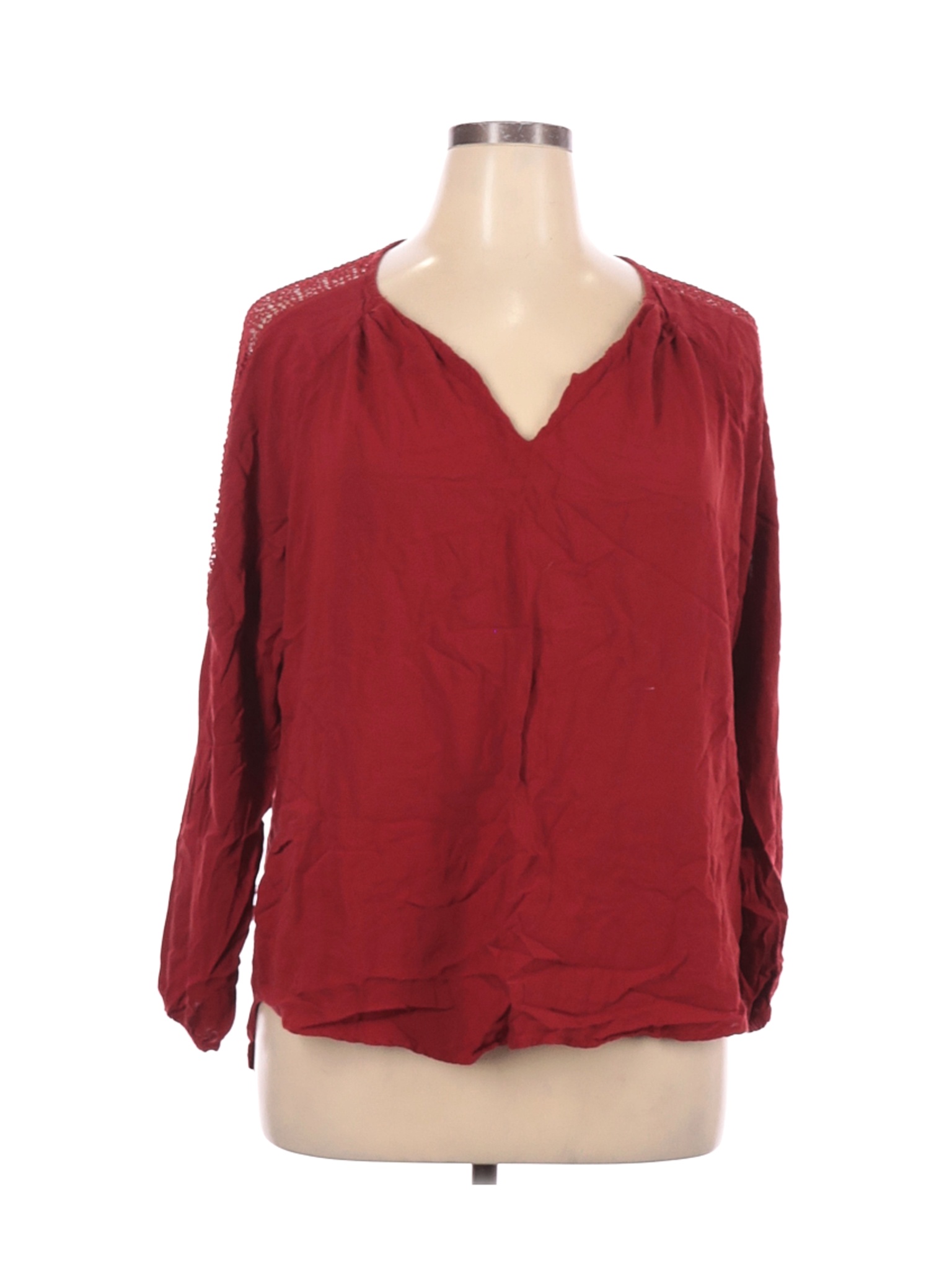 Old Navy Women Red 3/4 Sleeve Blouse XL | eBay