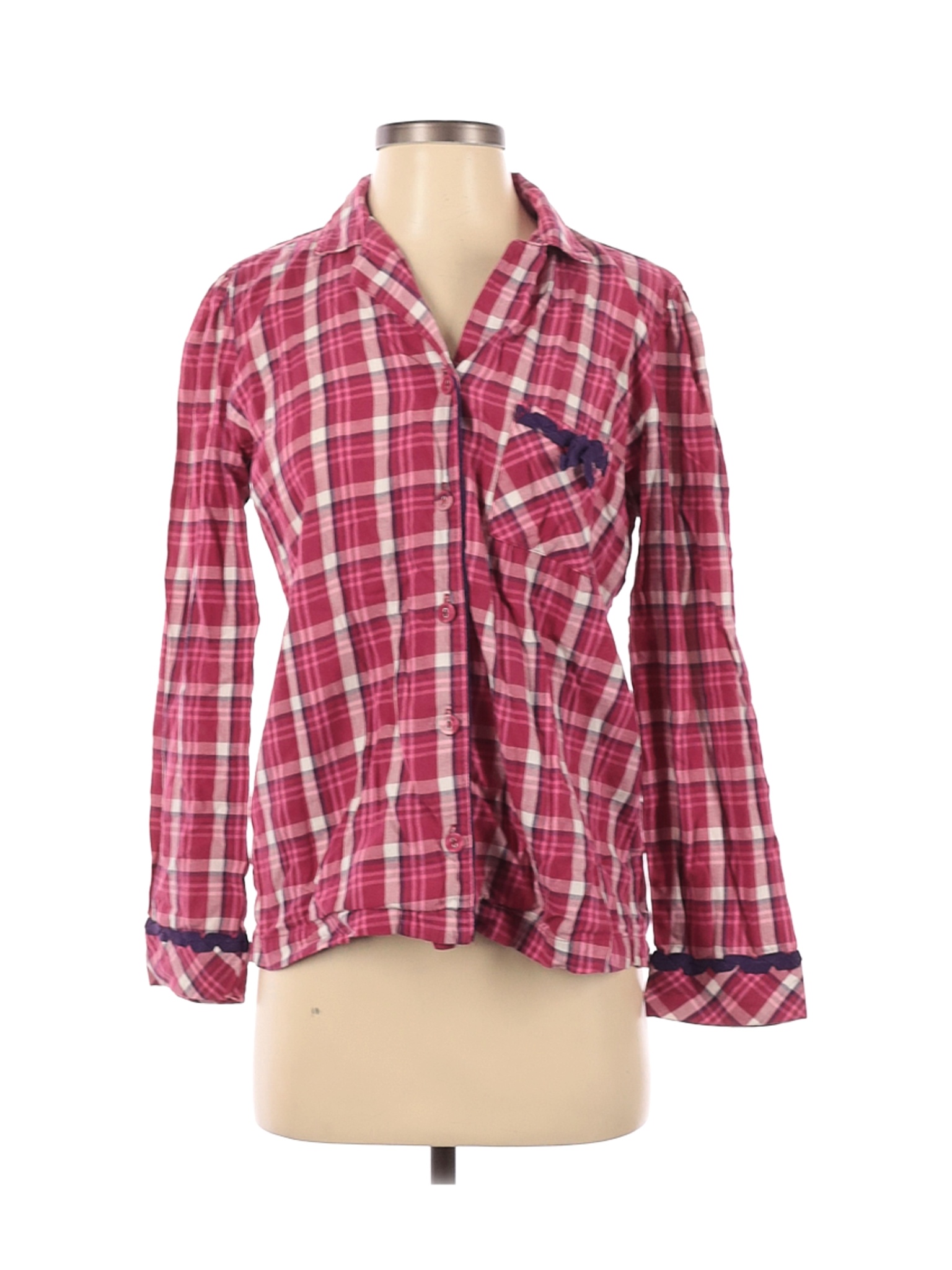Victoria's Secret Women Pink Long Sleeve Button-Down Shirt S | eBay