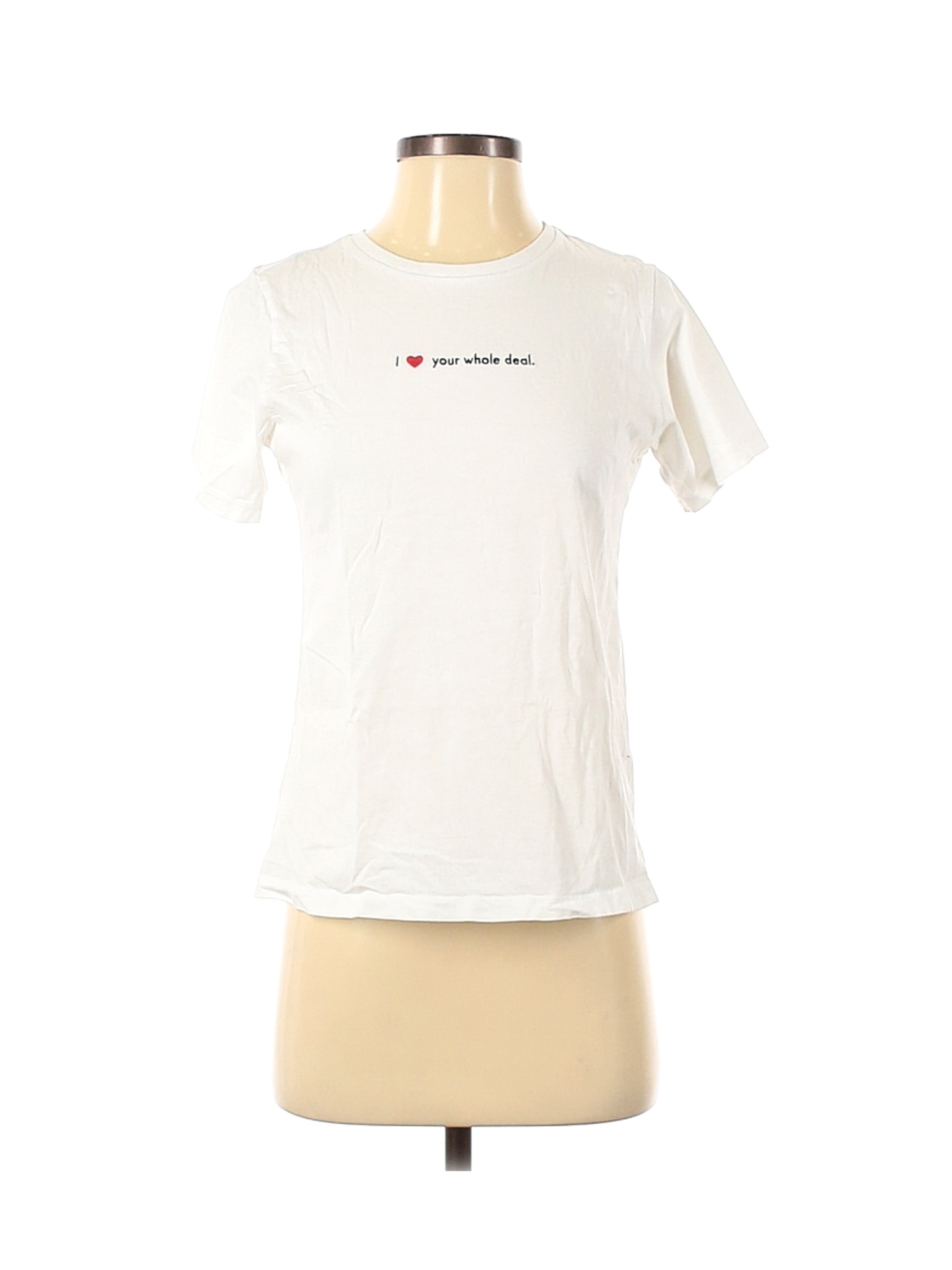 Uniqlo Women White Short Sleeve T-Shirt S | eBay