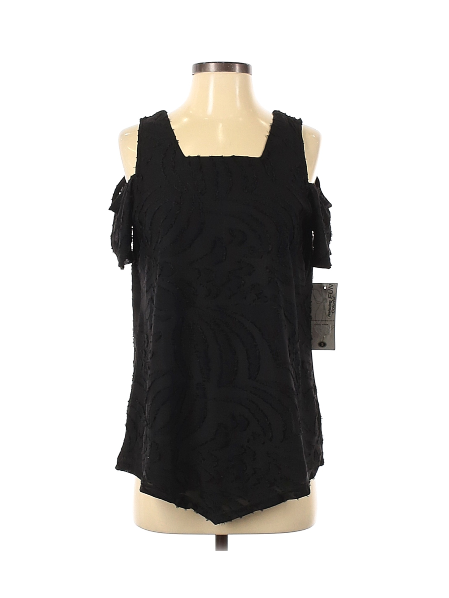NWT Lulu-B Women Black Short Sleeve Blouse S | eBay