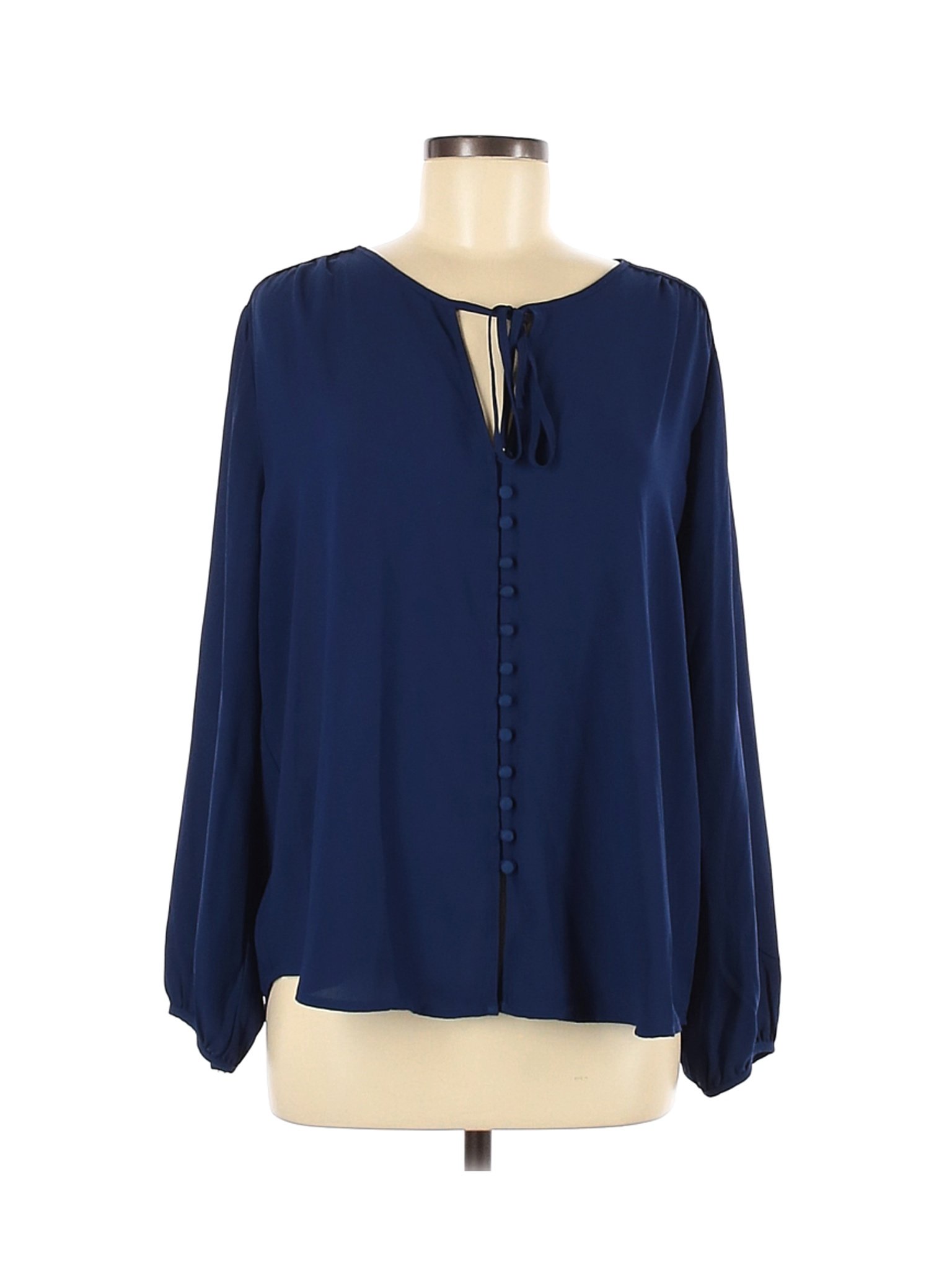 Lark & Ro Women Blue Long Sleeve Blouse L | eBay