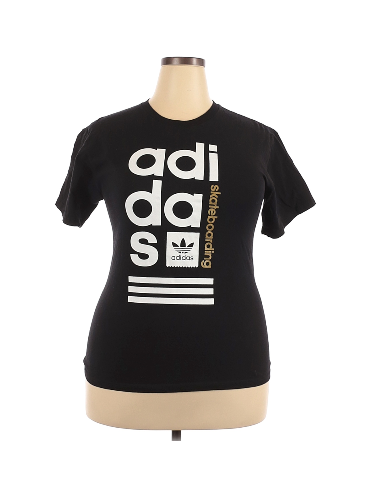 Adidas Women Black Short Sleeve T-Shirt XL | eBay