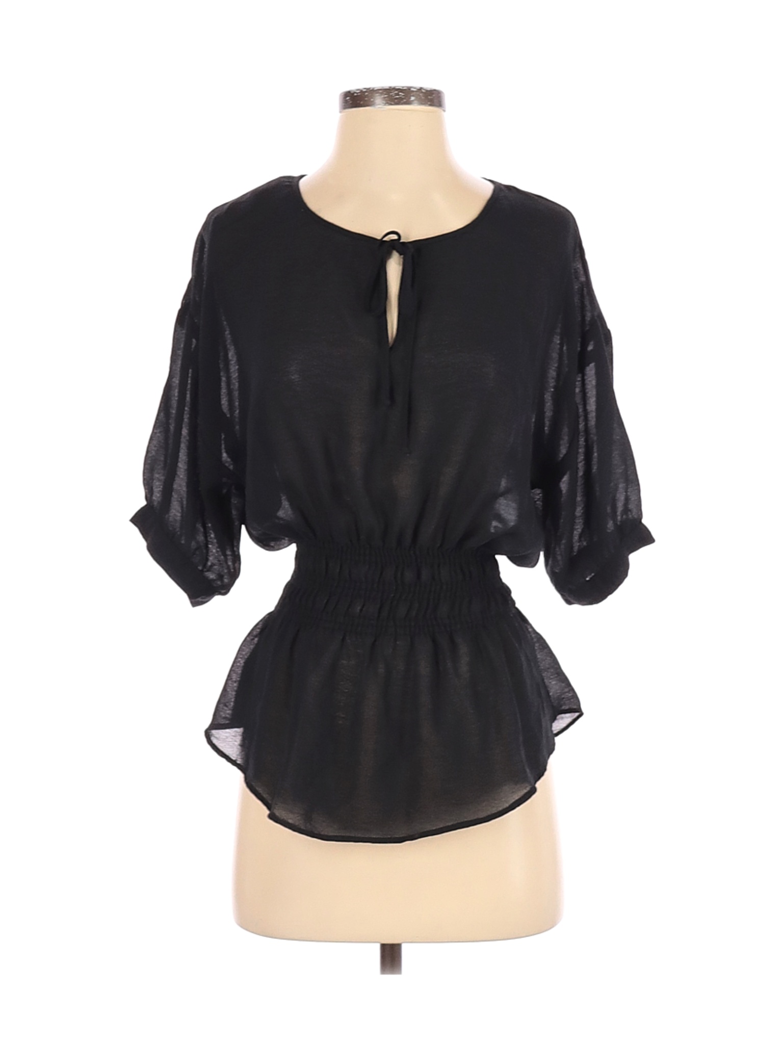 Zara Basic Women Black Short Sleeve Blouse S | eBay