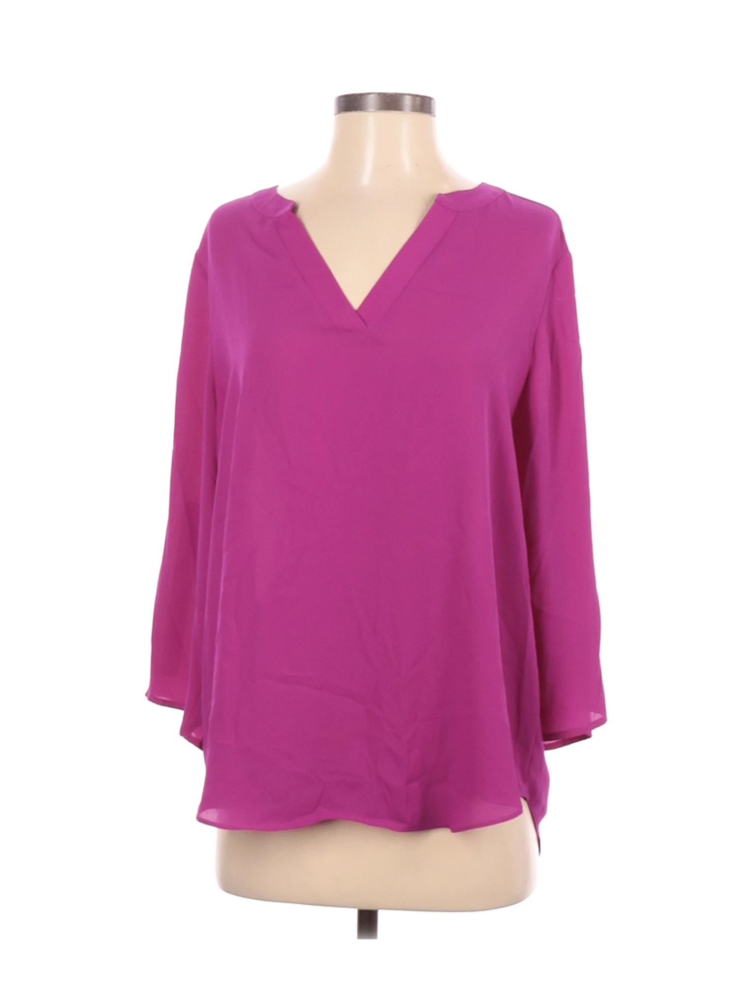 Chaus Women Purple 3/4 Sleeve Blouse M | eBay