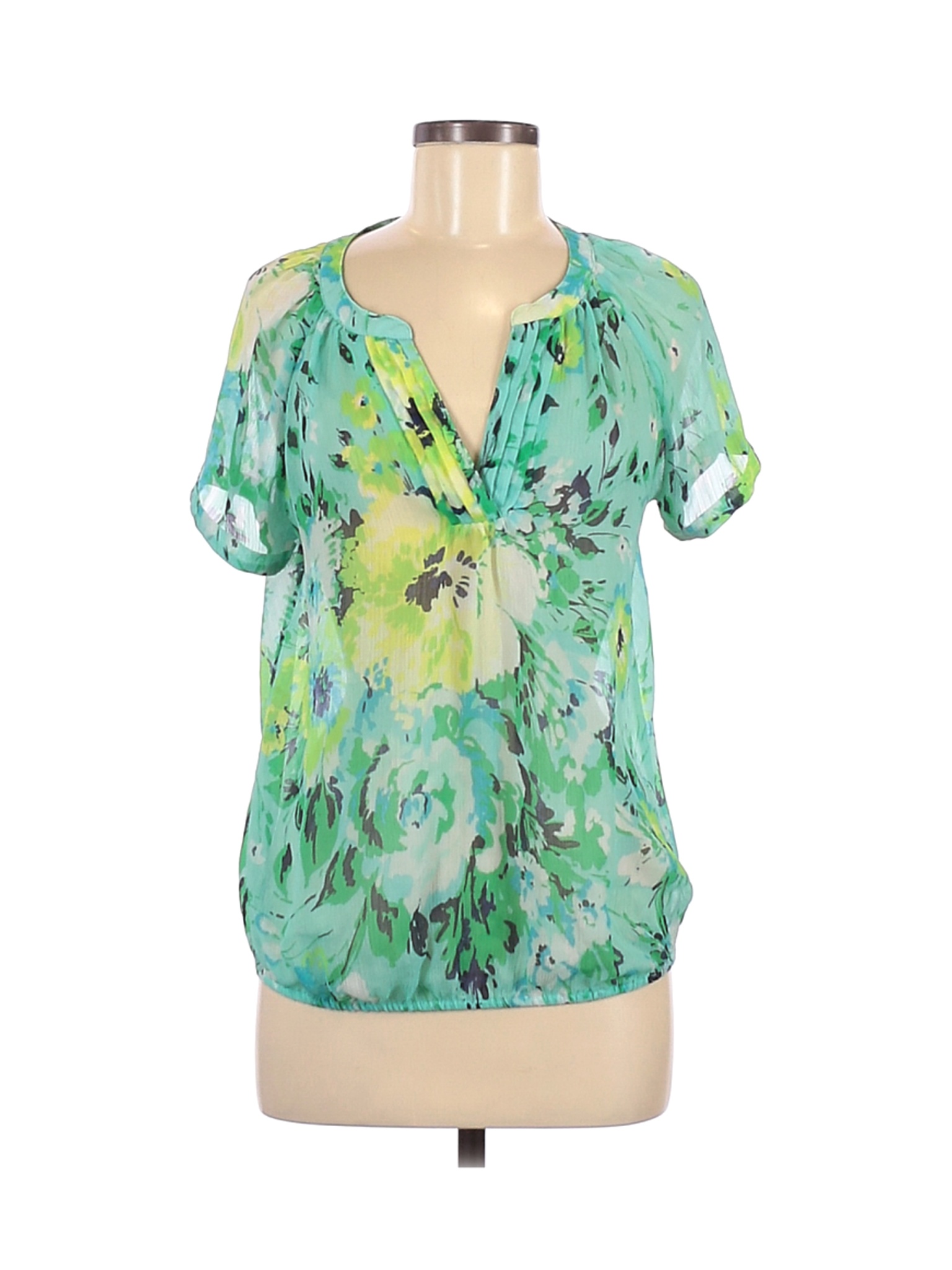 St. John's Bay Women Green Short Sleeve Blouse M | eBay