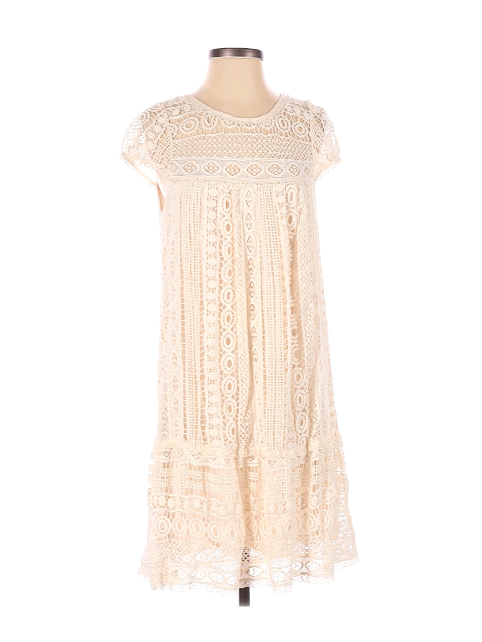 Maeve Women Ivory Casual Dress S | eBay