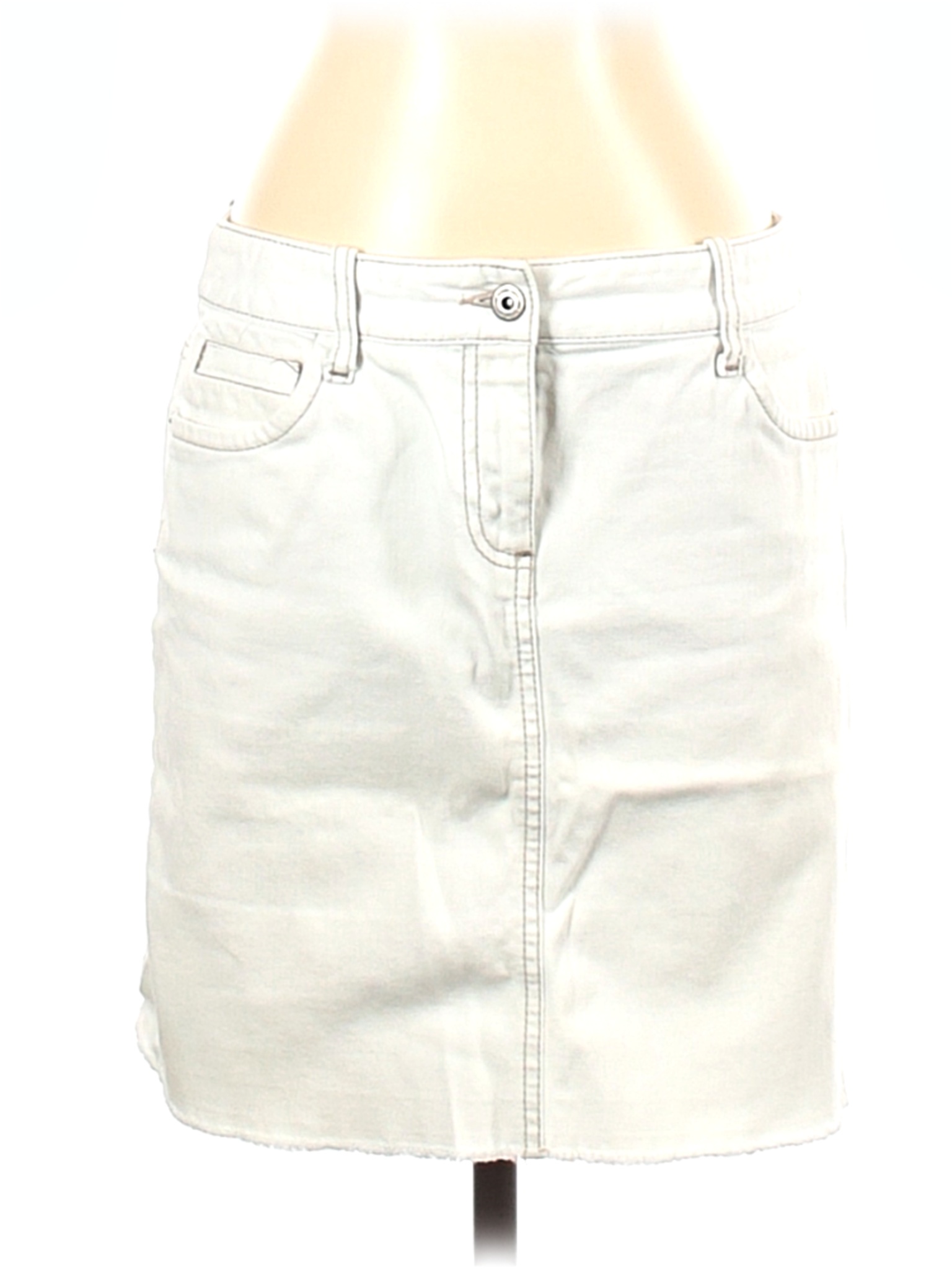 white denim skirt loft