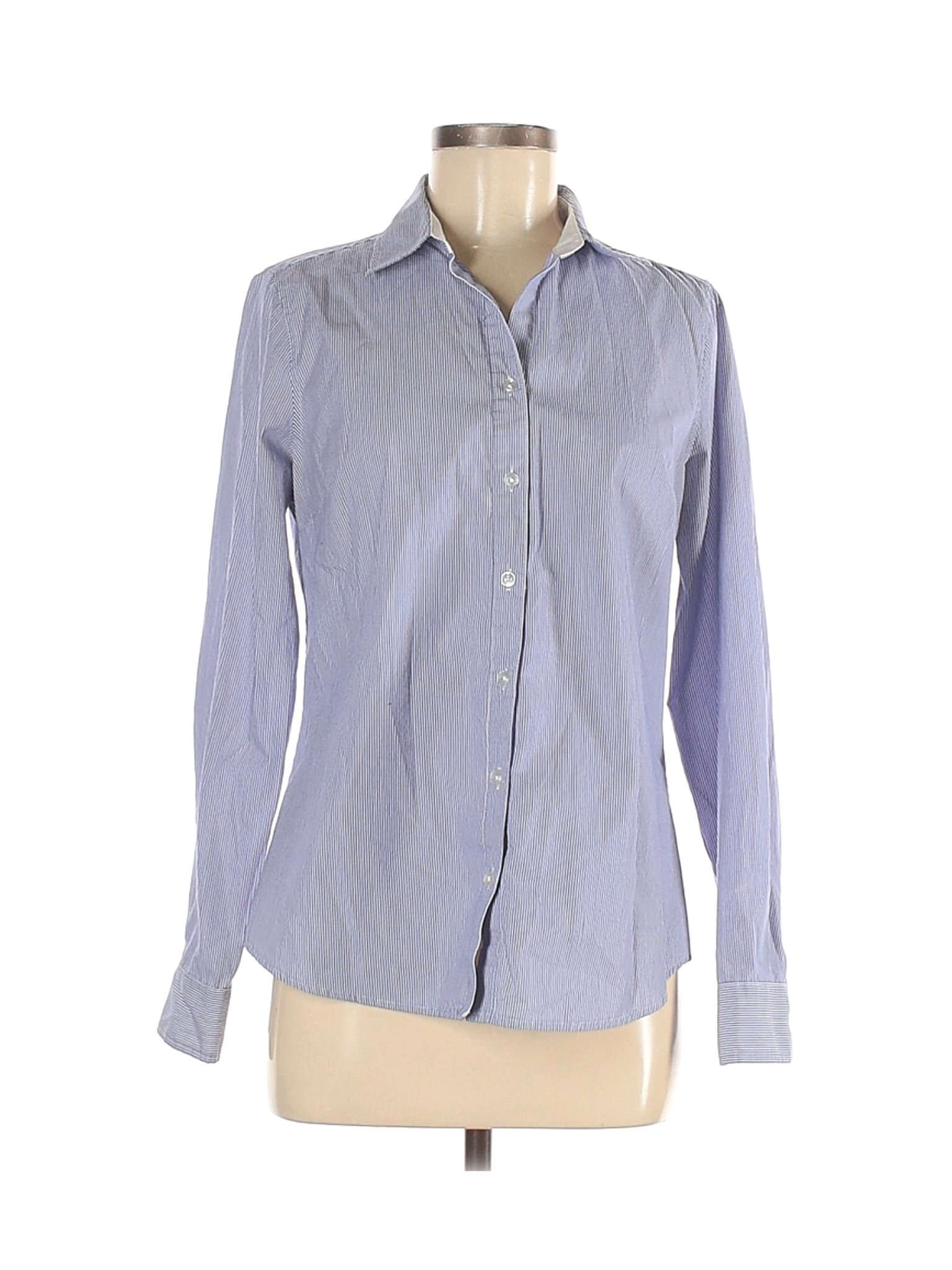 George Women Purple Long Sleeve Button-Down Shirt M | eBay