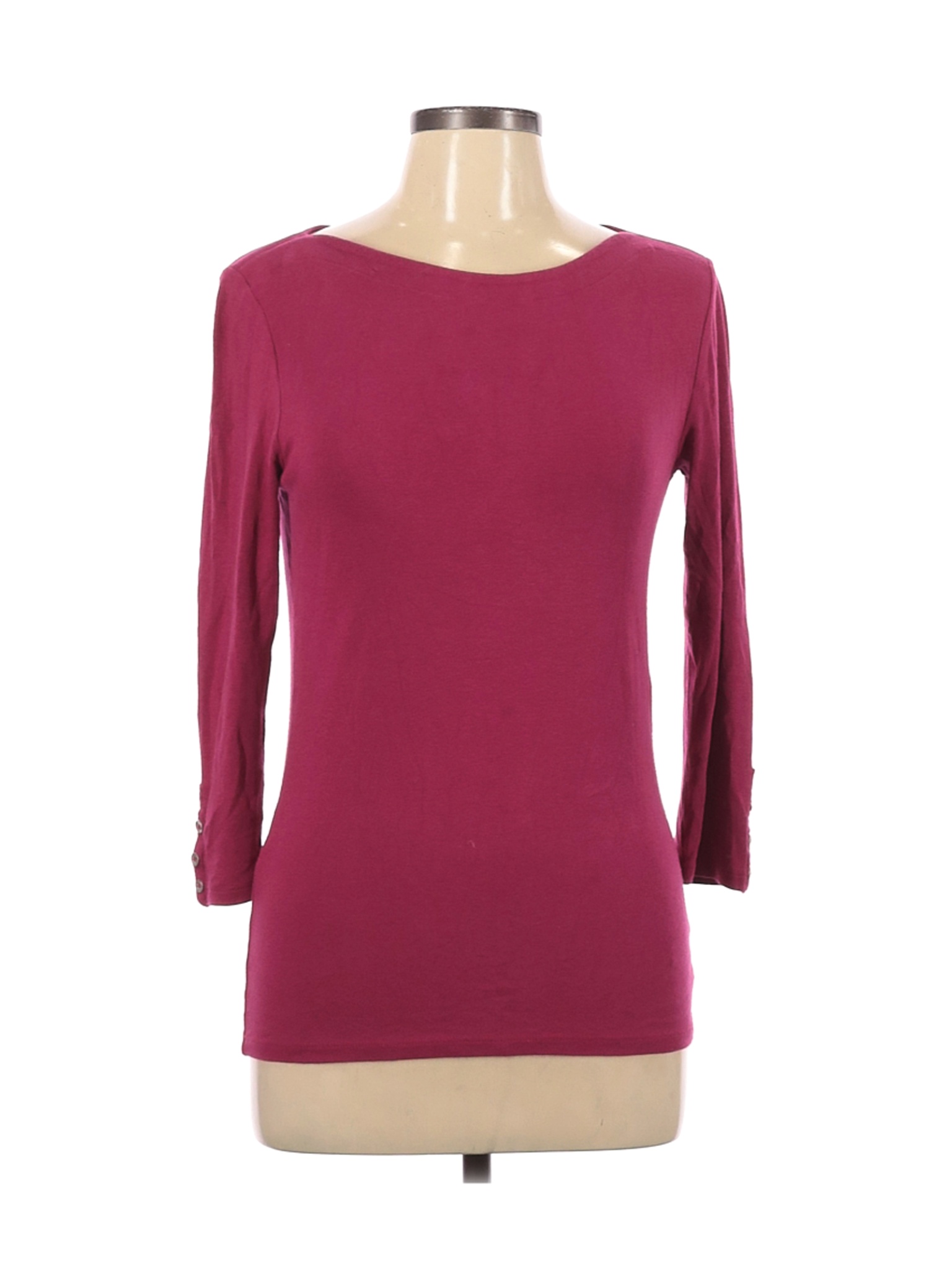 Willi Smith Solid Maroon Pink 3/4 Sleeve Top Size M - 25% off | thredUP