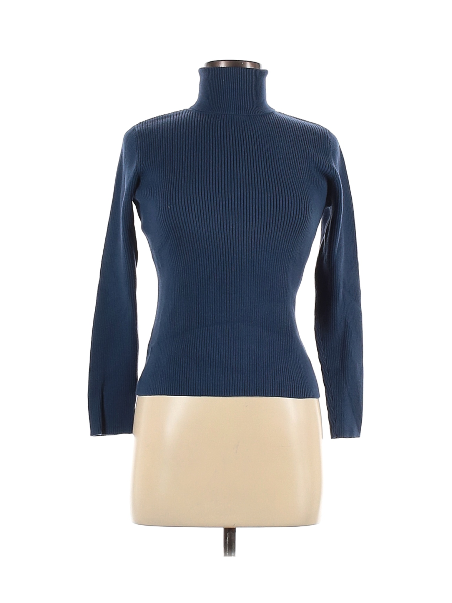 Villager by Liz Claiborne Women Blue Turtleneck Sweater M | eBay
