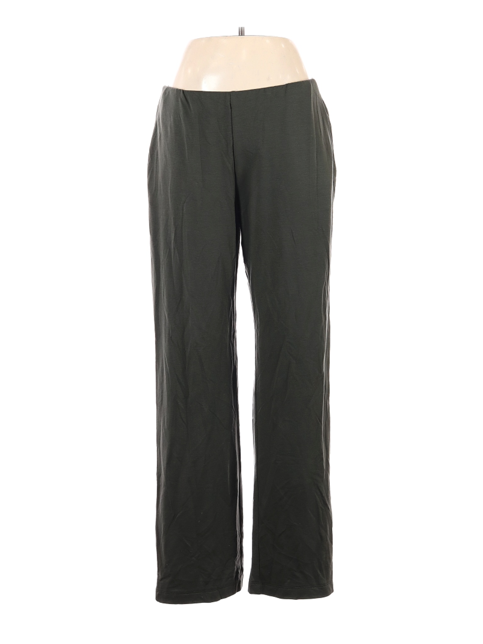 Purejill Solid Green Casual Pants Size M 79 off thredUP