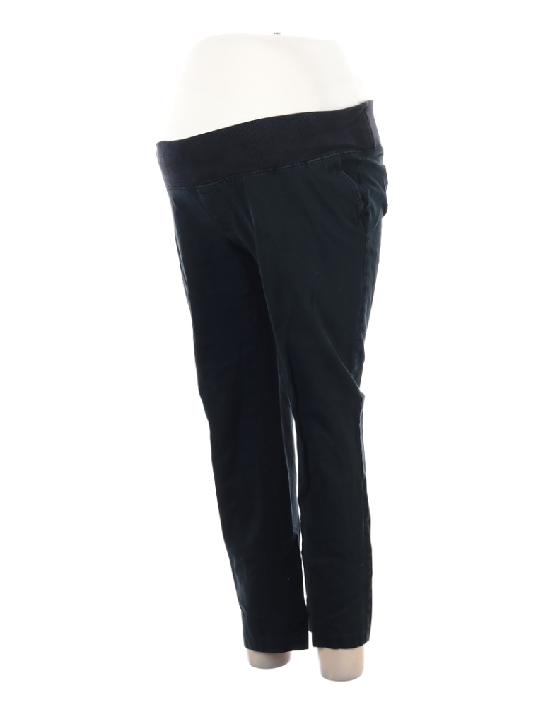 Liz Lange Maternity Solid Black Khakis Size L (Maternity) 78 off
