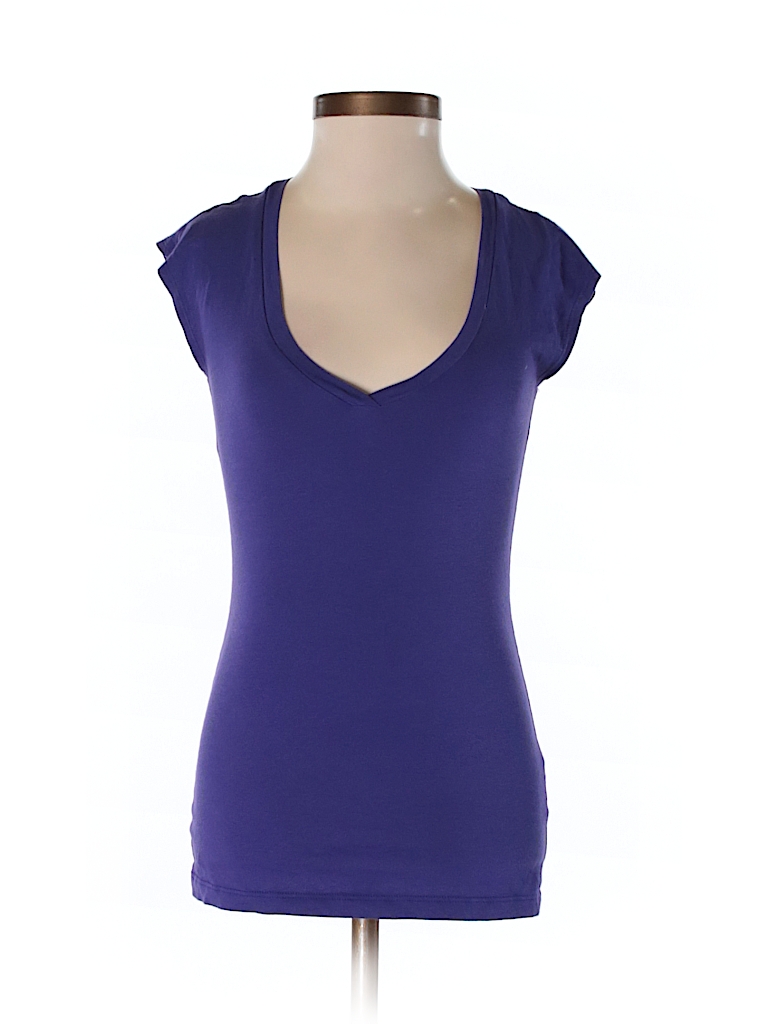 Theory Dark Purple Short Sleeve T-Shirt Size P - photo 1