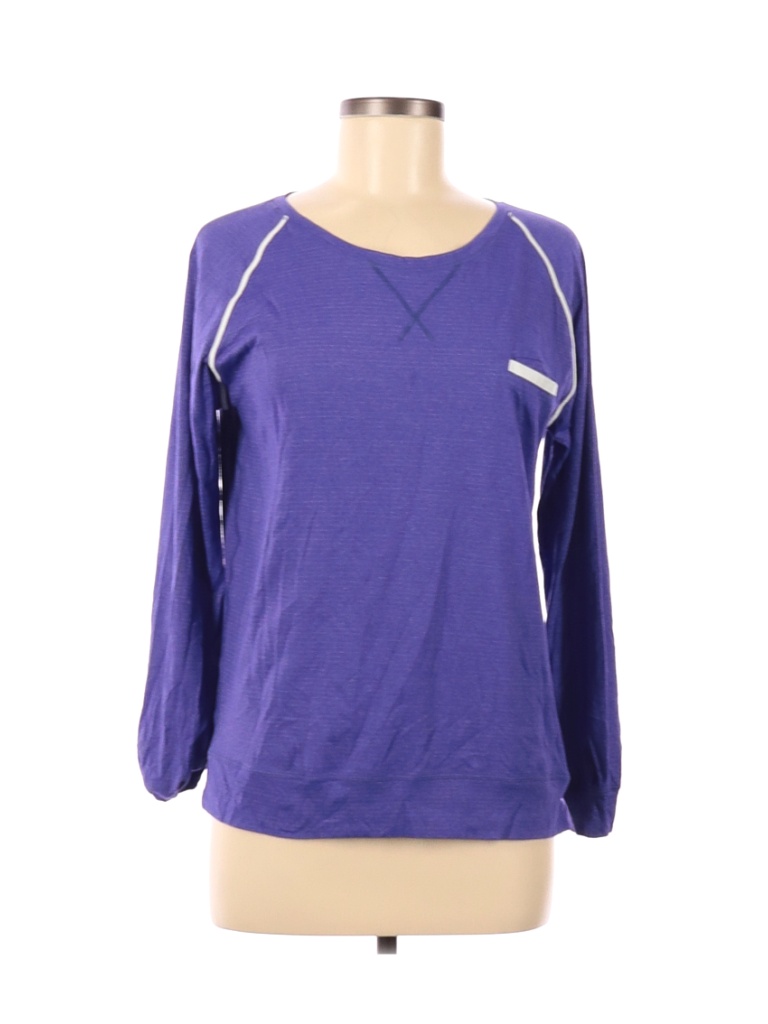 Lululemon Athletica Color Block Solid Purple Active T-Shirt Size 8 - 45 ...
