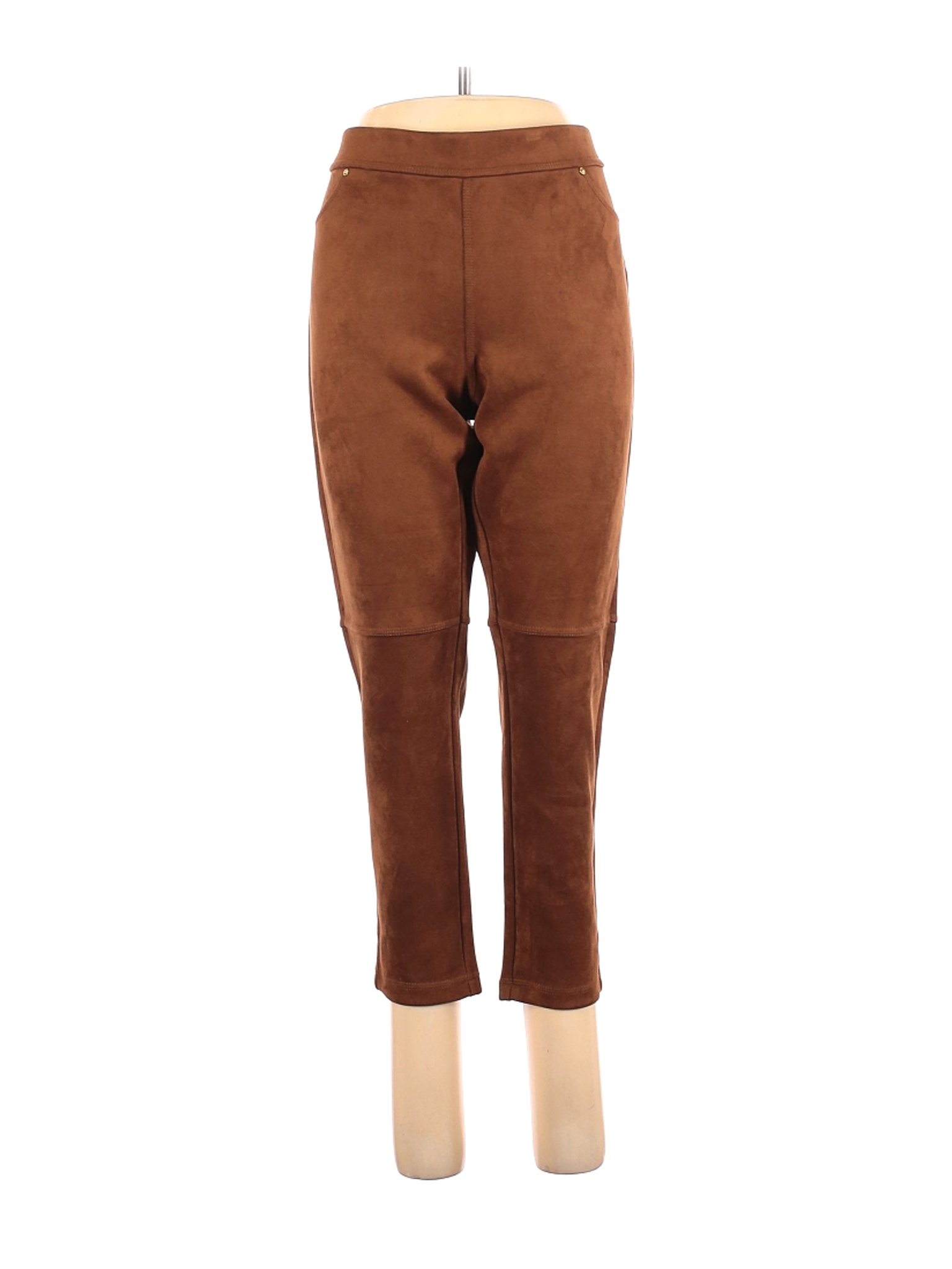 Marc New York Women Brown Velour Pants L Petites | eBay