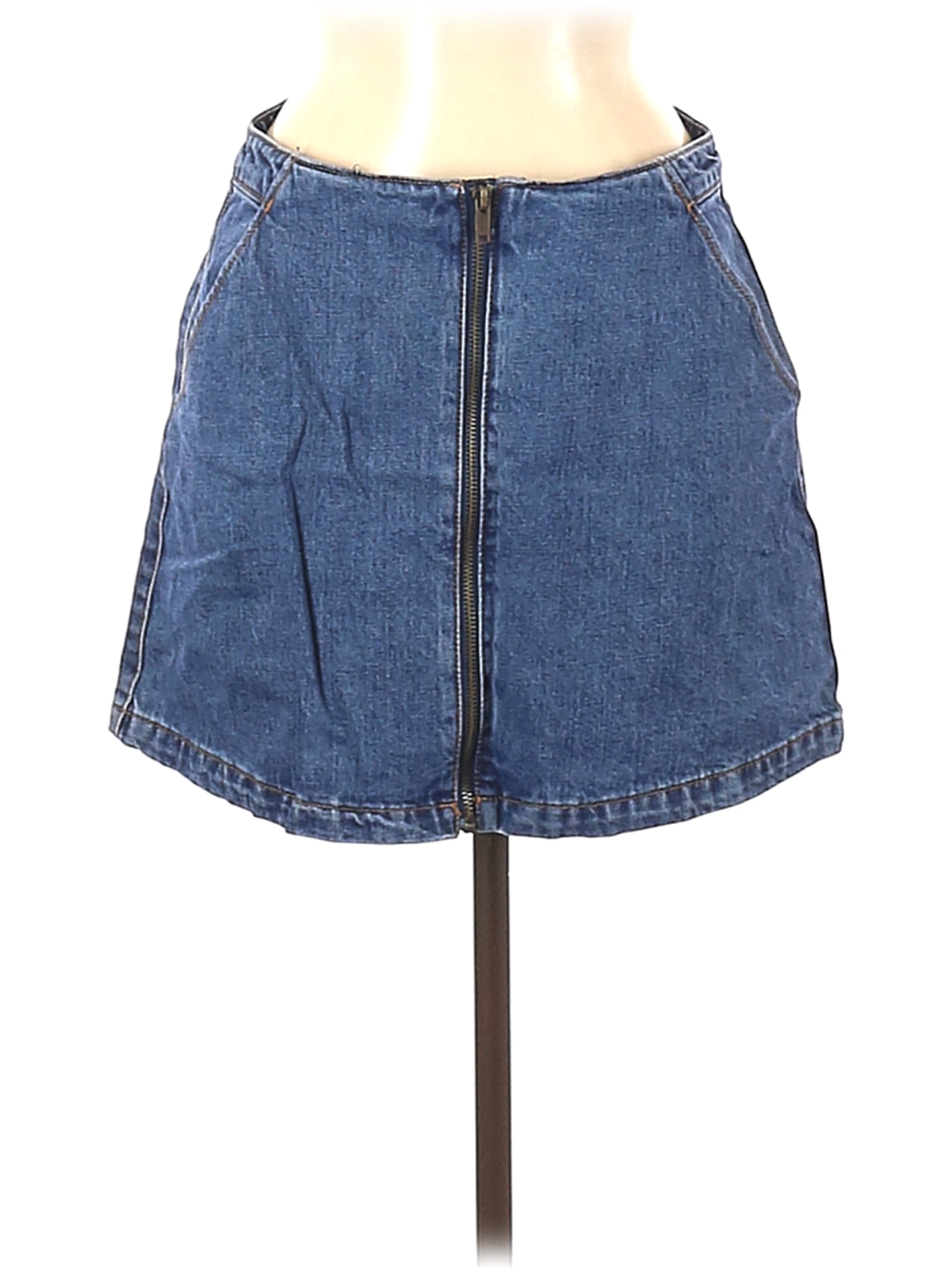 Trafaluc by Zara 100% Cotton Solid Blue Denim Skirt Size M - 82% off ...