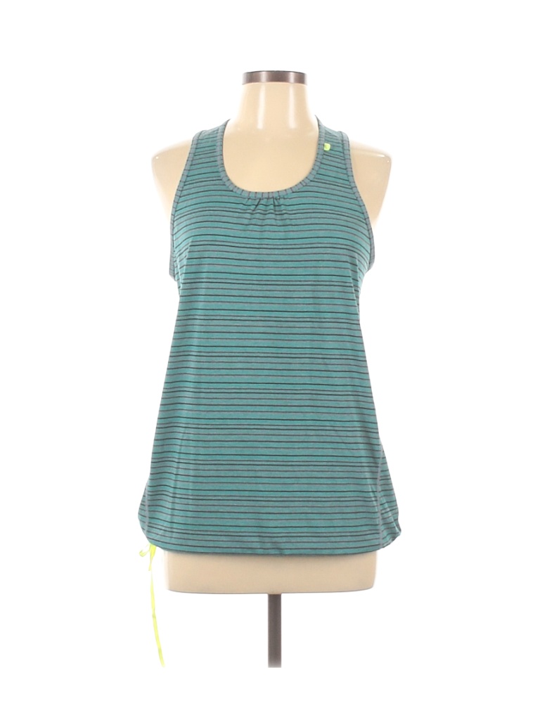 Sweaty Betty 100% Polyester Stripes Teal Blue Tank Top Size L - 72% off ...